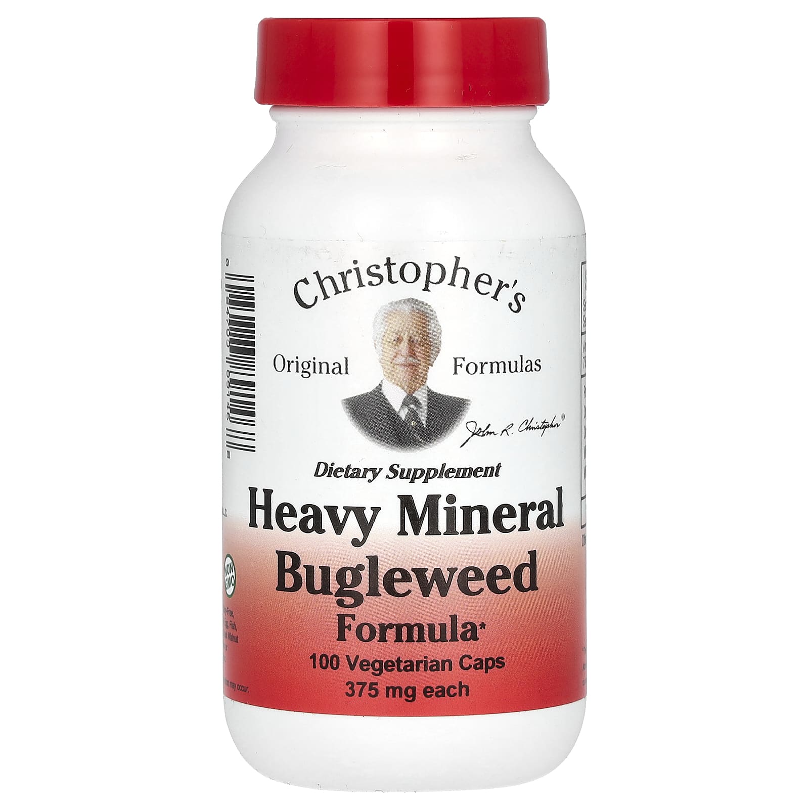 Christopher's Original Formulas, Heavy Mineral Bugleweed Formula, 375 mg, 100 Vegetarian Caps (750 mg per Capsule) - B0053PJCHE