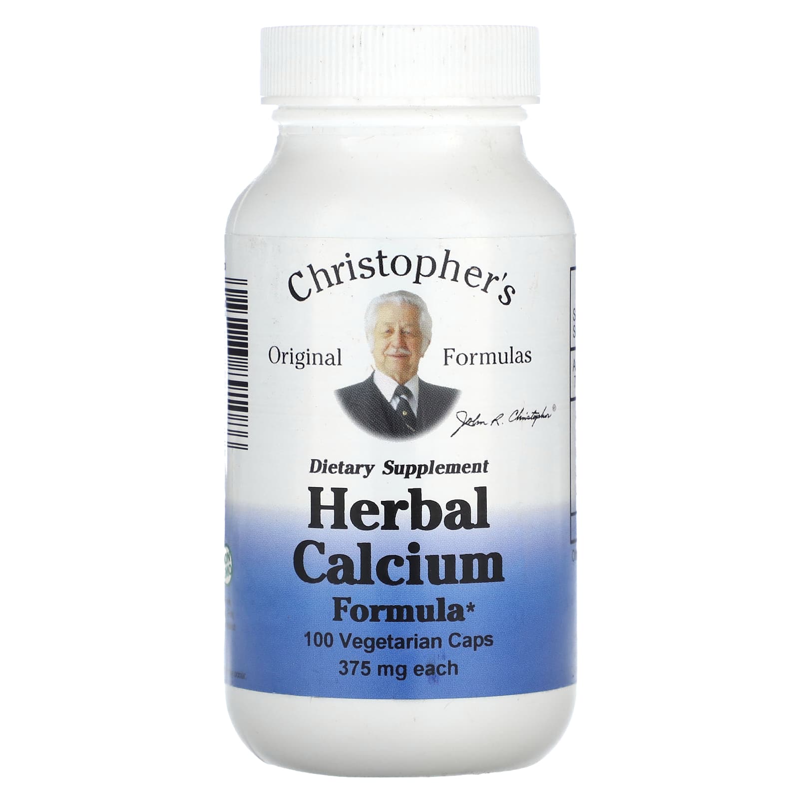 Christopher's Original Formulas, Herbal Calcium Formula, 375 mg, 100 Vegetarian Caps - B00DKFH21C