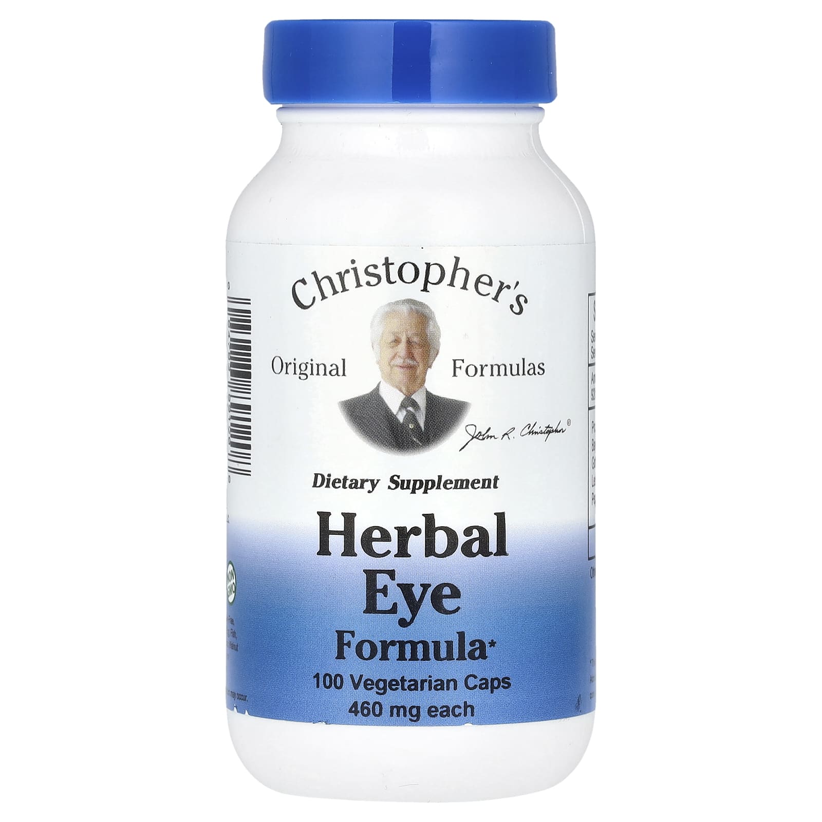 Christopher's Original Formulas, Herbal Eye Formula, 920 mg, 100 Vegetarian Caps (460 mg per Capsule) - B0007KHGNC
