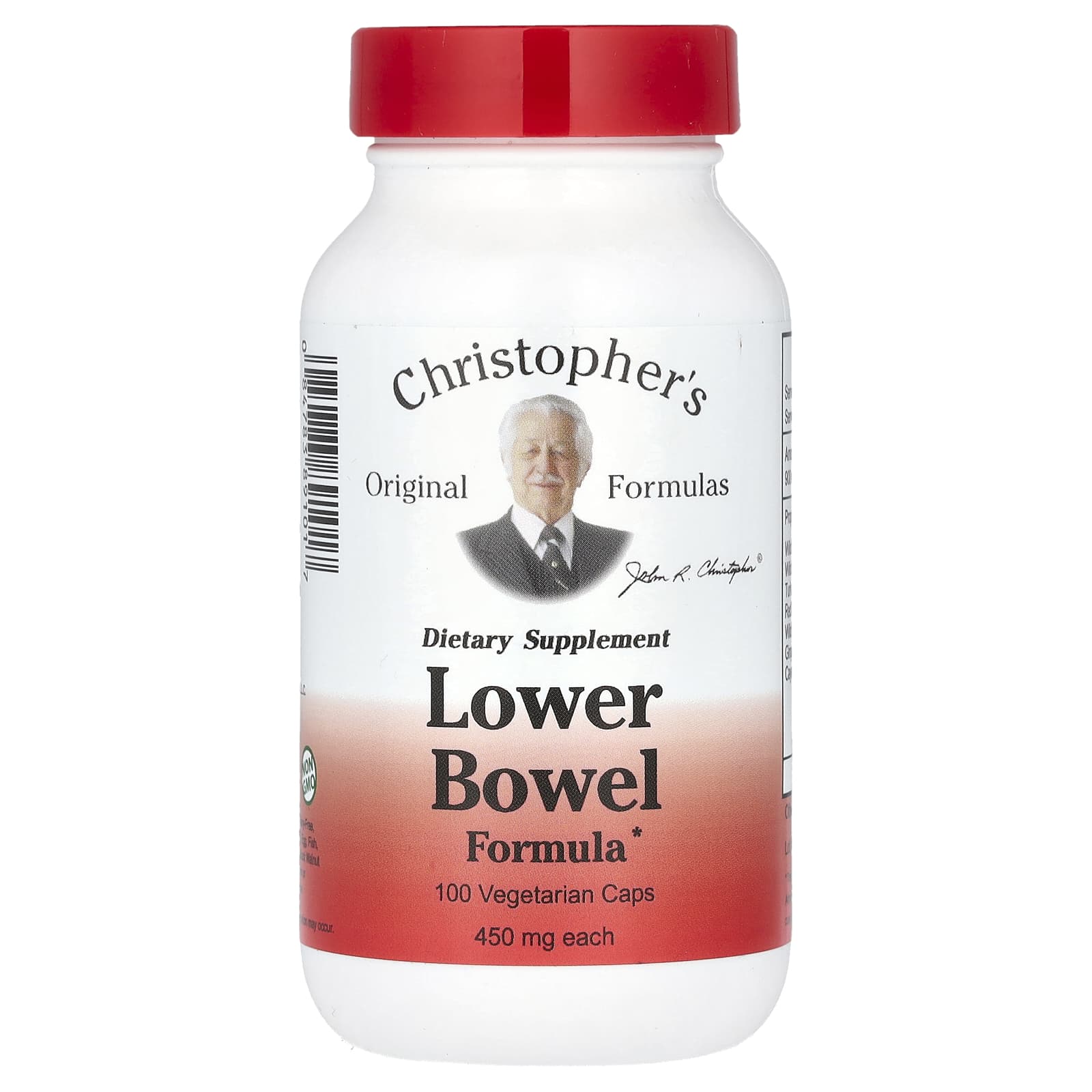 Christopher's Original Formulas, Lower Bowel Formula, 900 mg, 100 Vegetarian Caps (450 mg per Capsule) - B0009DXOTM