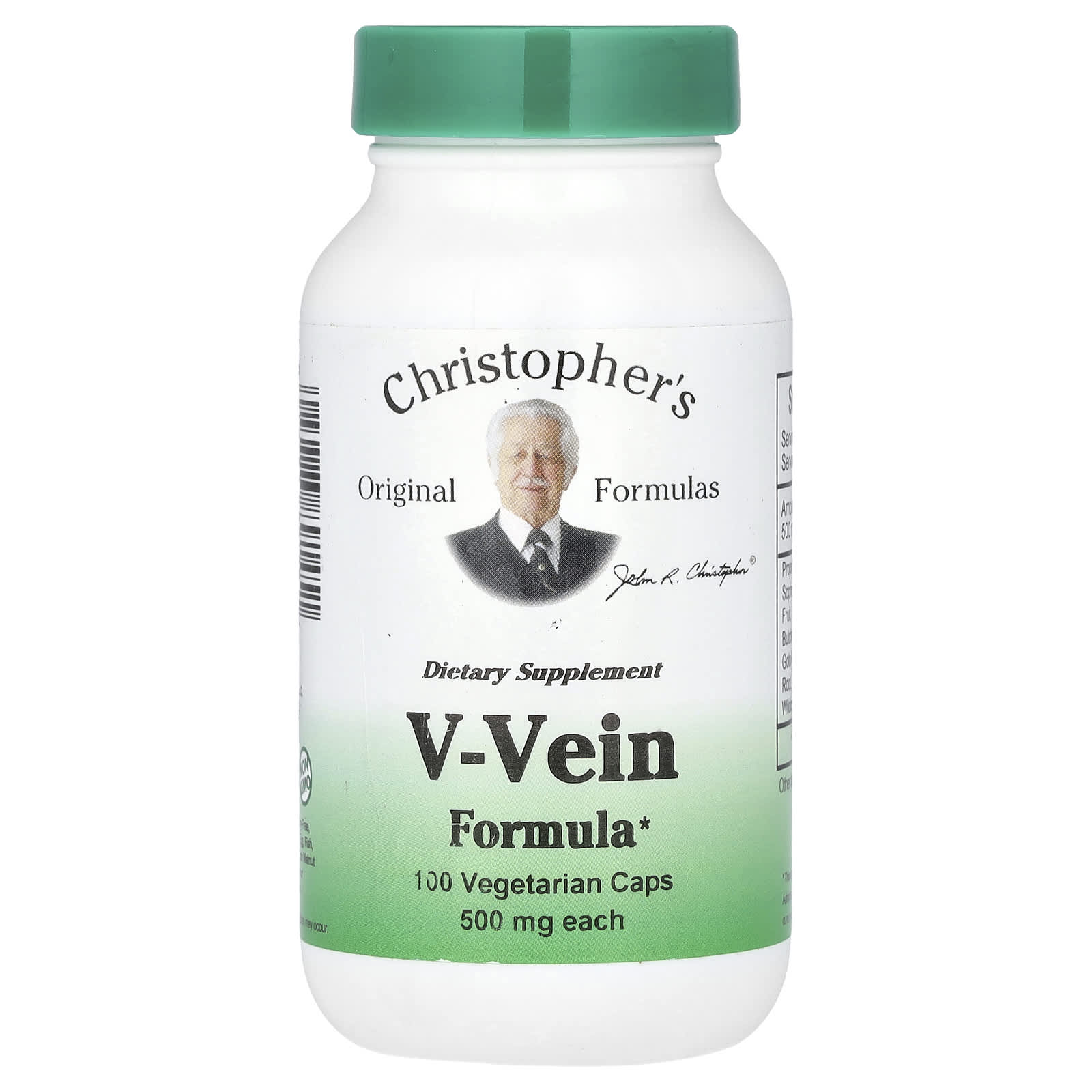 Christopher's Original Formulas, V-Vein Formula, 1,000 mg, 100 Vegetarian Caps (500 mg per Capsule) - B004Y0OPX0