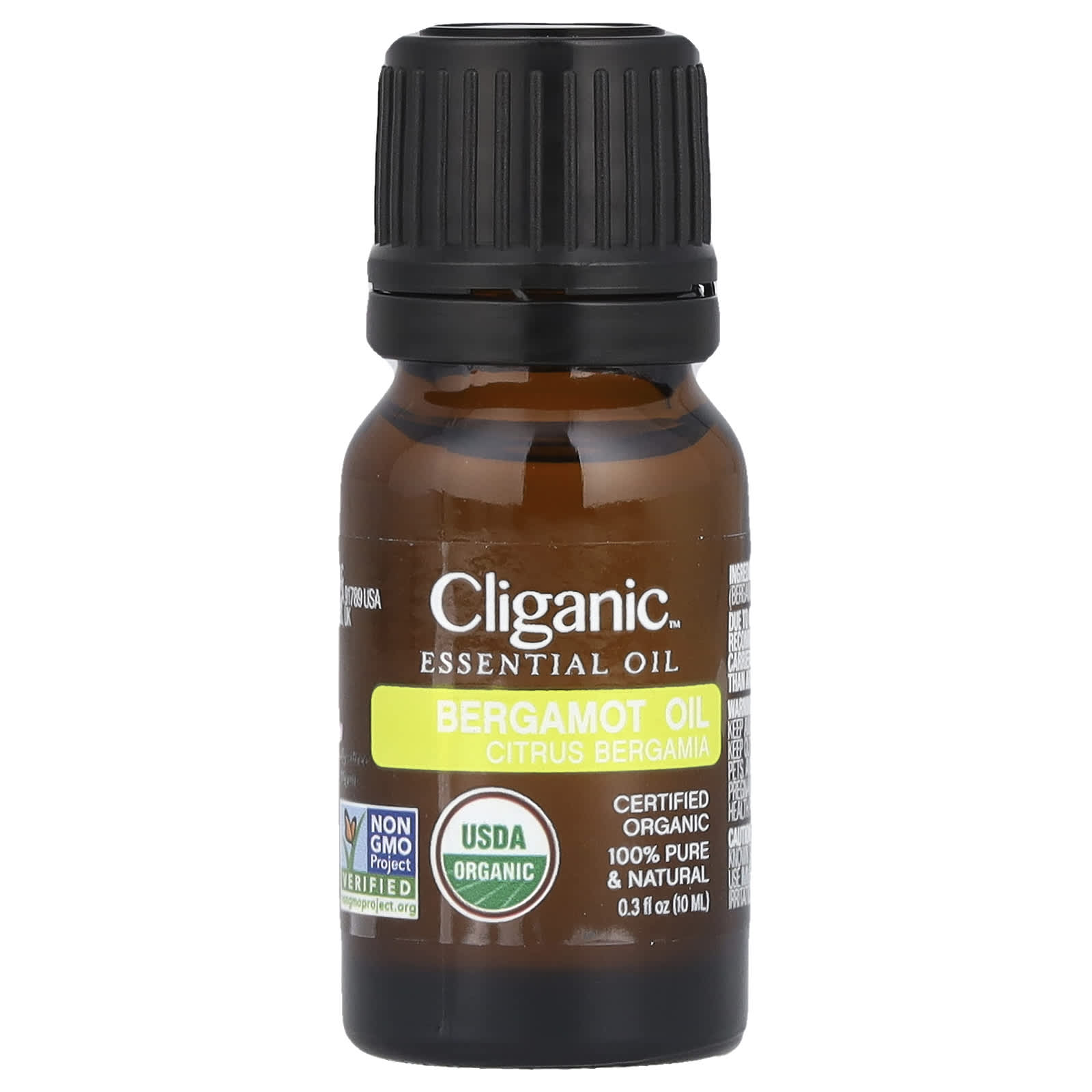 Cliganic, 100% Pure Essential Oil, Bergamot Oil, 0.3 fl oz (10 ml) - B085TLWQ79