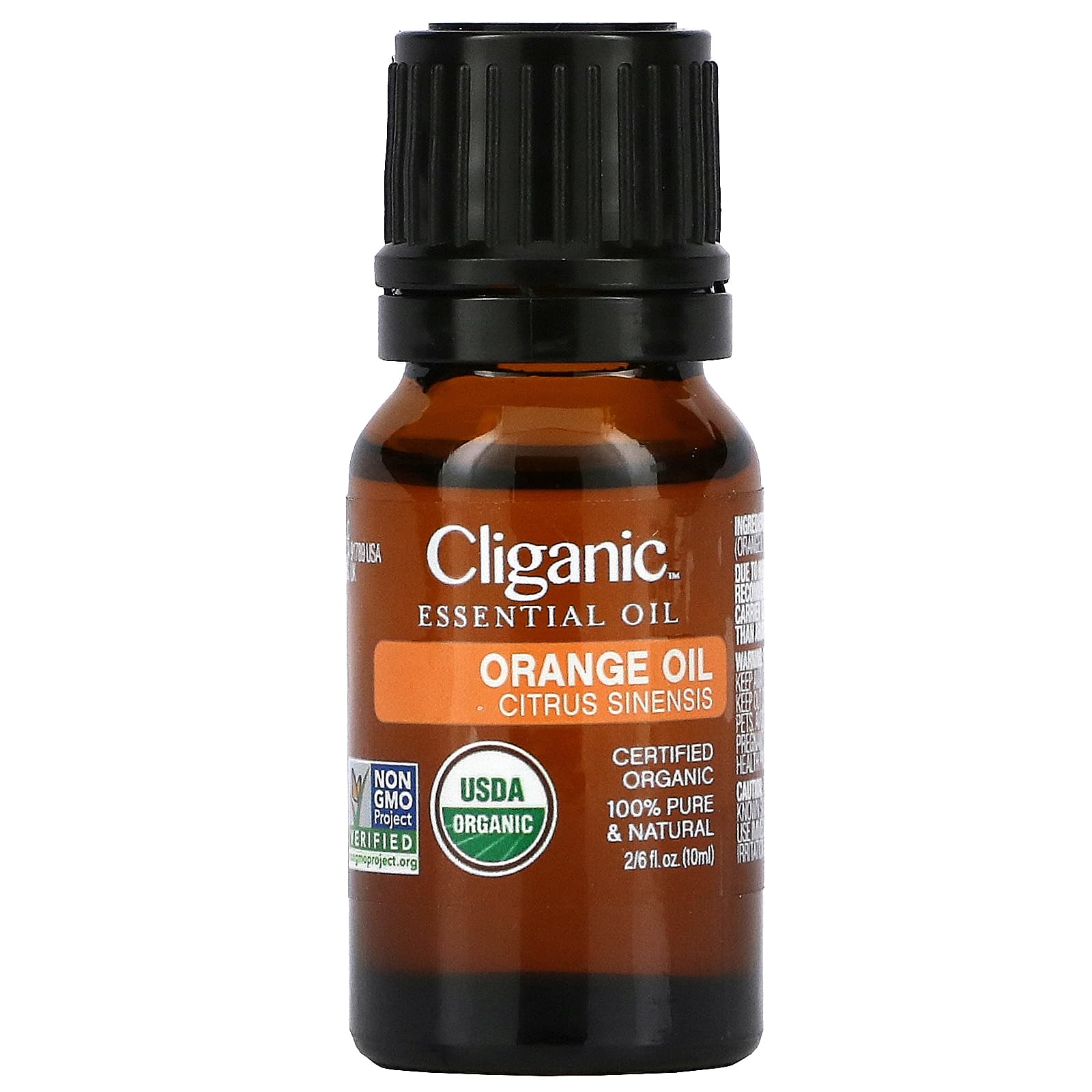 Cliganic, 100% Pure Essential Oil, Orange, 0.33 fl oz (10 ml) - B08PG54NMG