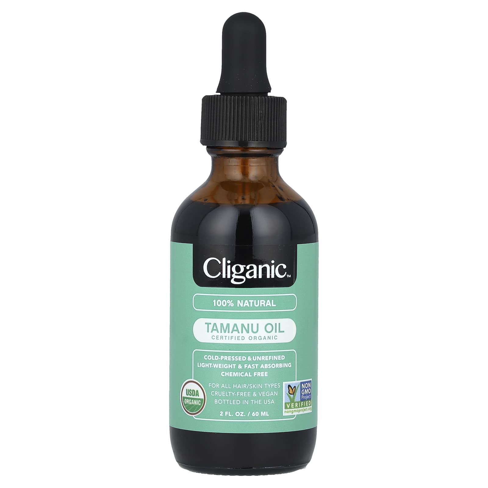 Cliganic, 100% Pure & Natural, Organic Tamanu Oil, 2 fl oz (60 ml) - B0839MBTW1