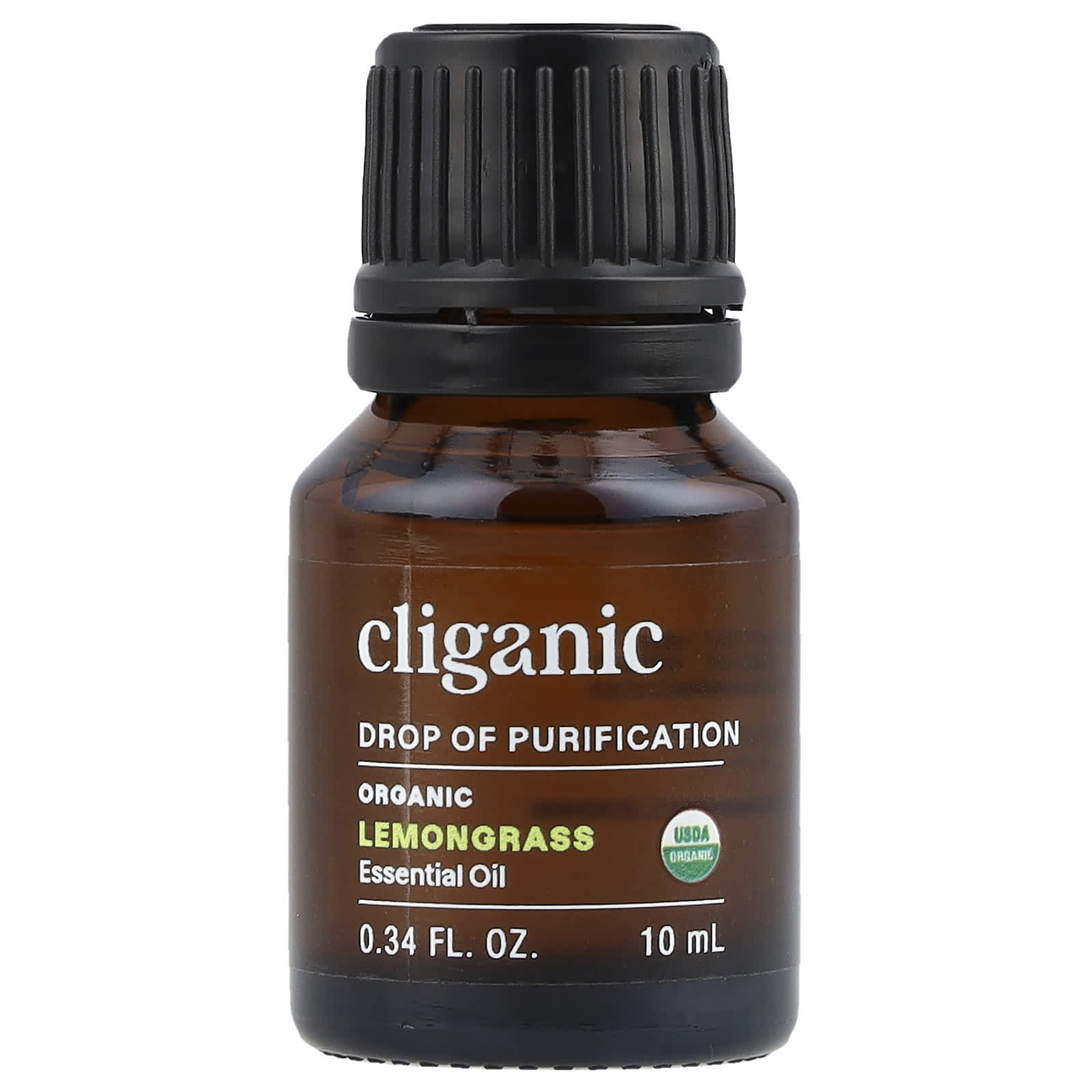 Cliganic, Drop of Purification™, Organic Lemongrass Essential Oil, 0.34 fl oz (10 ml) - B07Q4XJ9QL