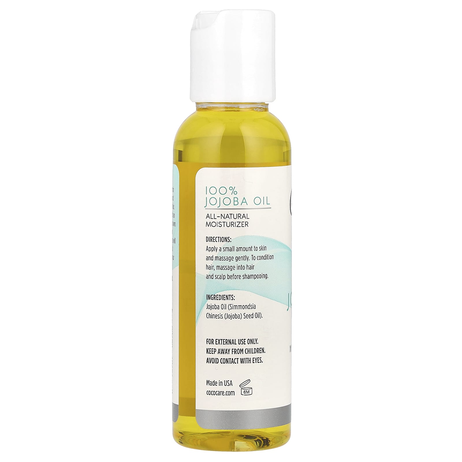 Cococare, 100% Jojoba Oil, 2 fl oz (60 ml) - B004FQNGDS