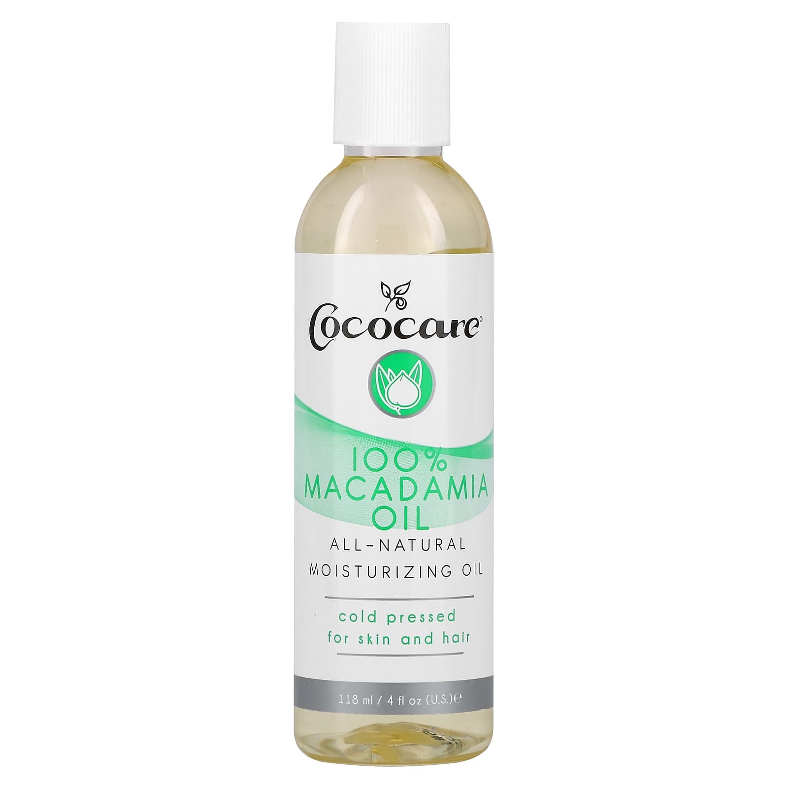 Cococare, 100% Macadamia Oil, 4 fl oz (118 ml) - B00BR43I3Y