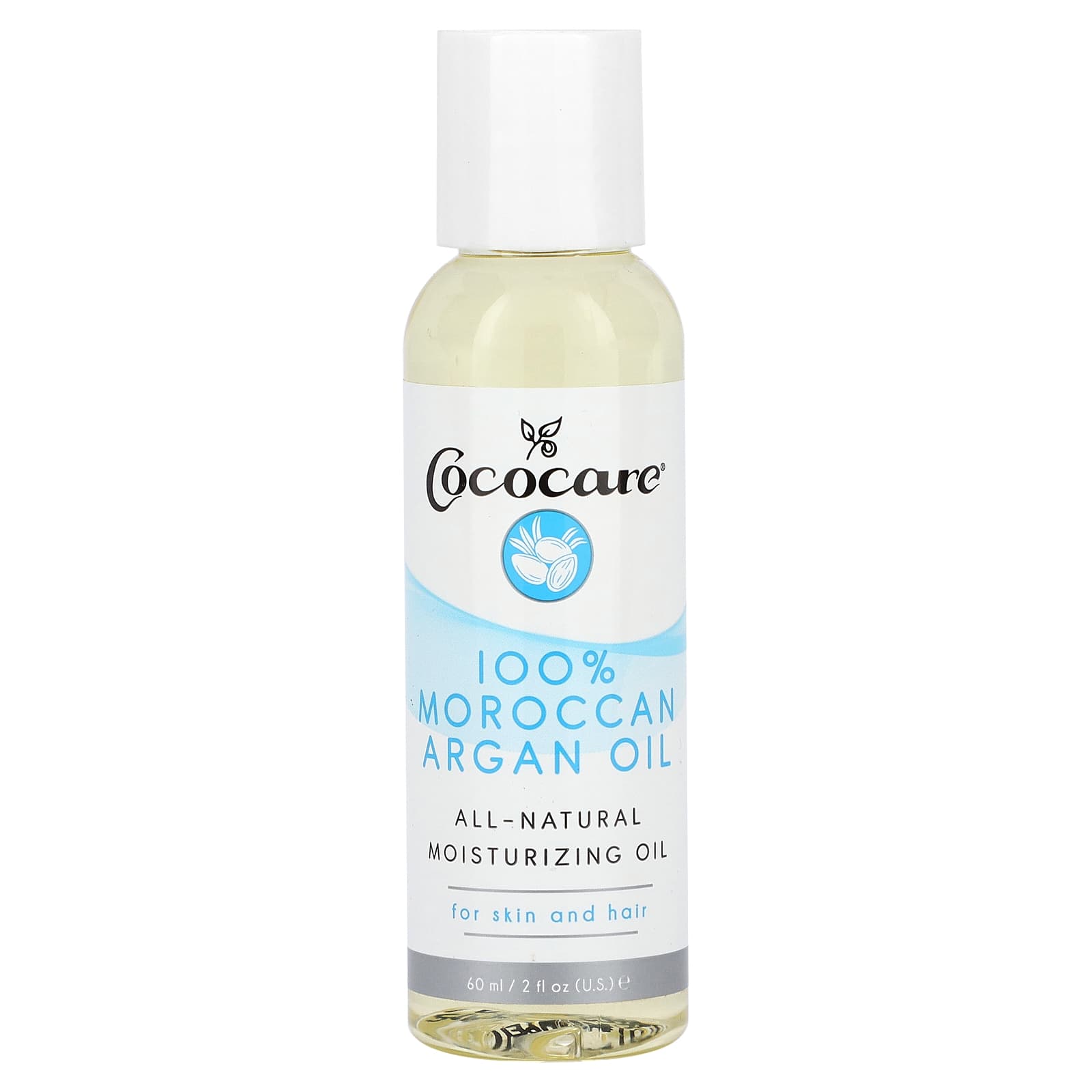 Cococare, 100% Moroccan Argan Oil, 2 fl oz (60 ml) - B00D3K7LBU
