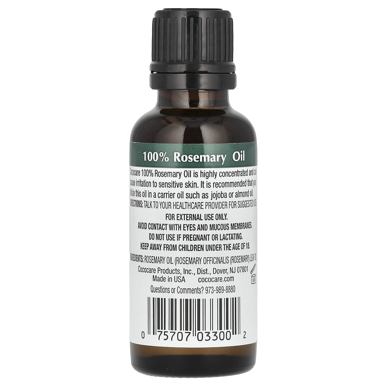 Cococare, 100% Rosemary Oil, 1 fl oz (30 ml) - B00ZWR9DLS