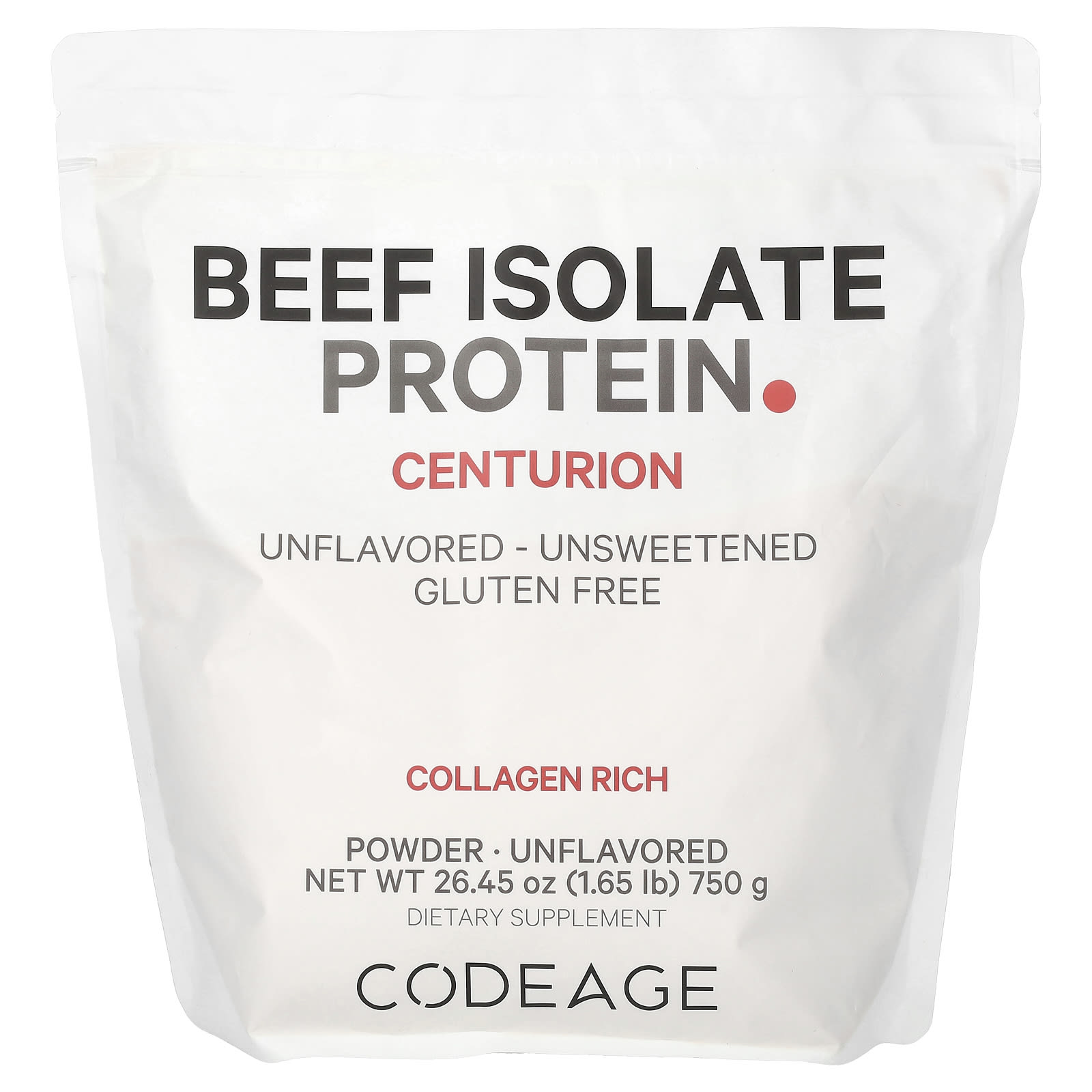 Codeage, Beef Isolate Protein Powder, Unflavored, 1.65 lbs (750 g) - B0CT2FPX4Y