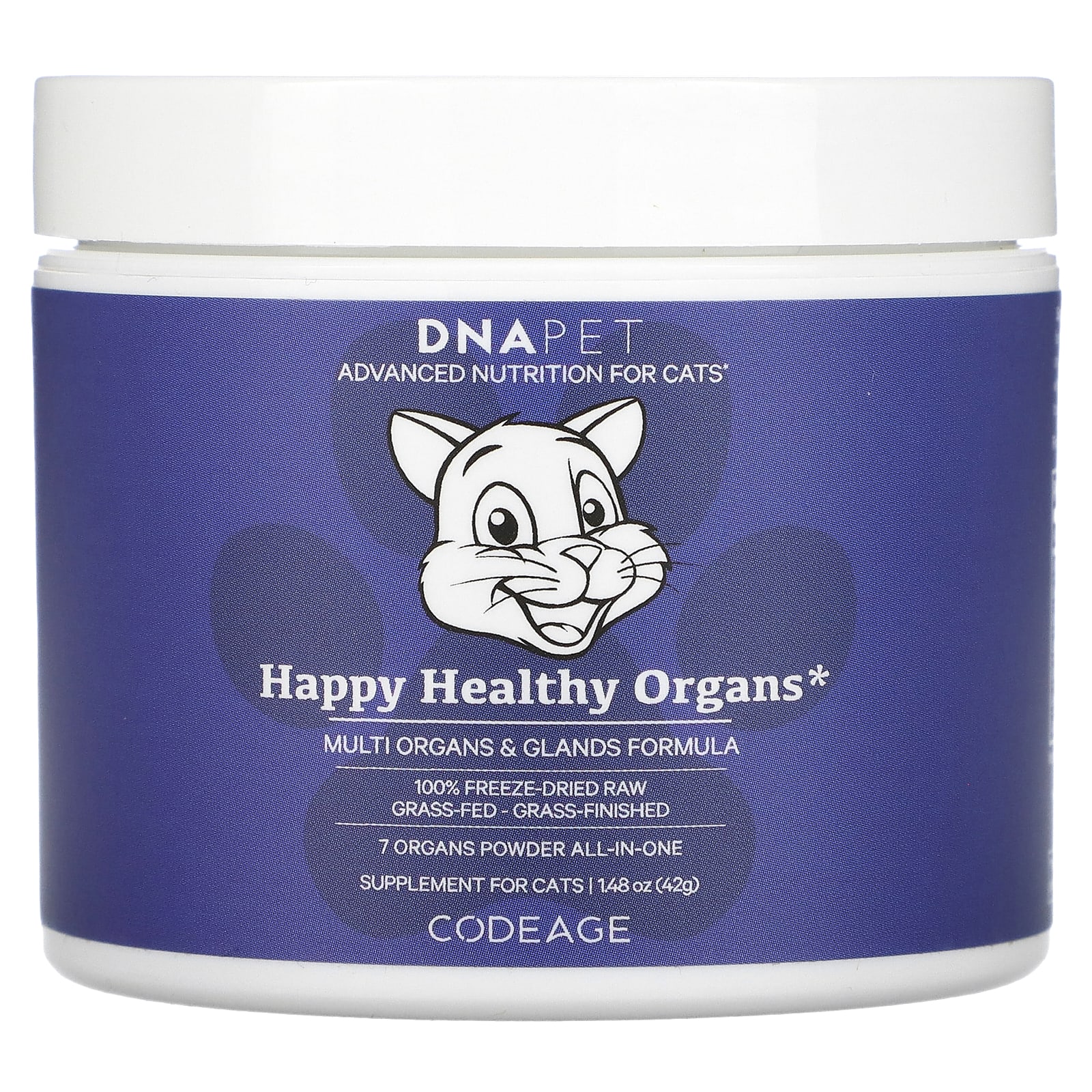 Codeage, DNA Pet, Happy Healthy Organs, Multi Organs & Glands Formula, For Cats, 1.48 oz (42 g) - B0BVPY6TNM