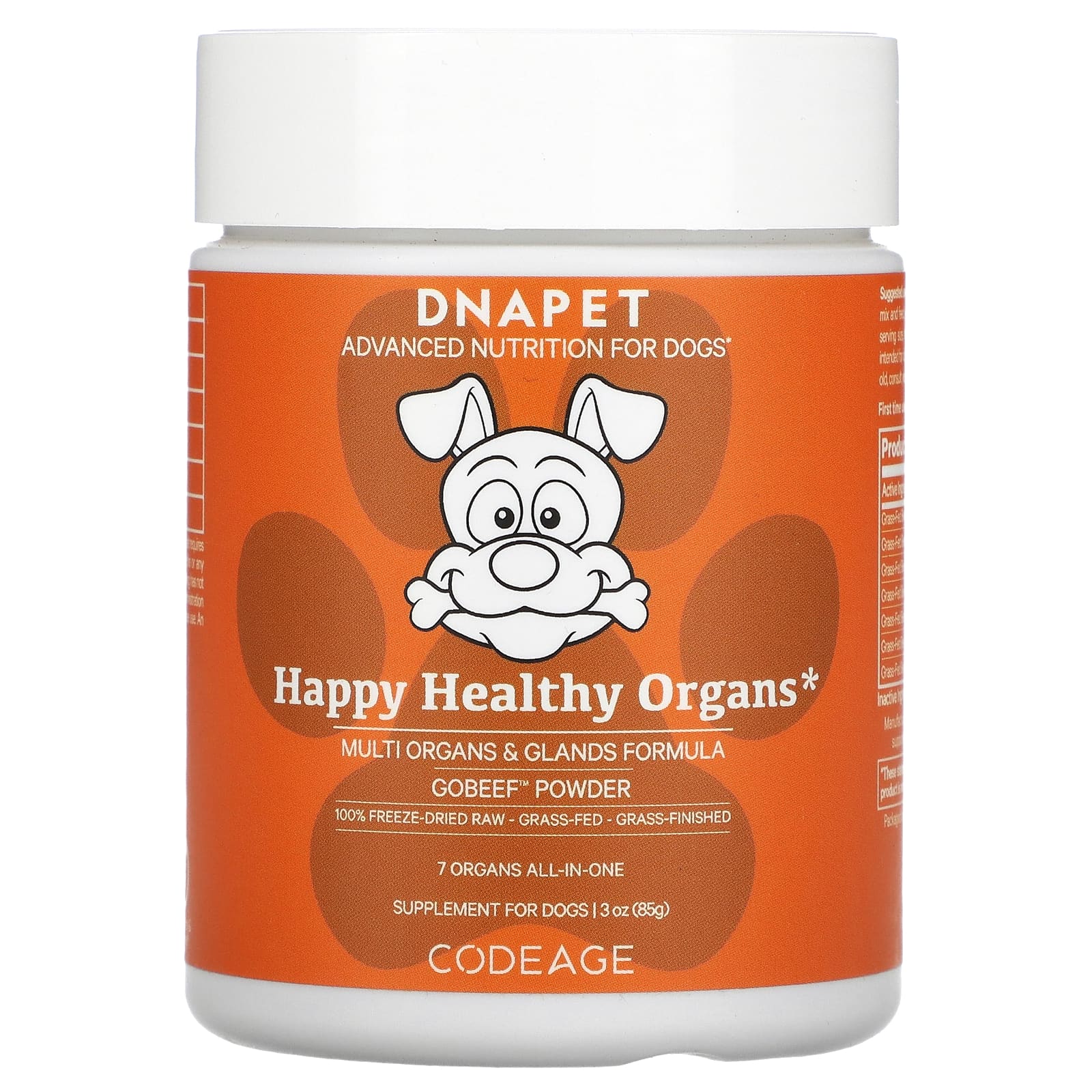 Codeage, DNA Pet, Happy Healthy Organs, Multi Organs & Glands Formula, For Dogs, 3 oz (85 g) - B0BVC21HBV