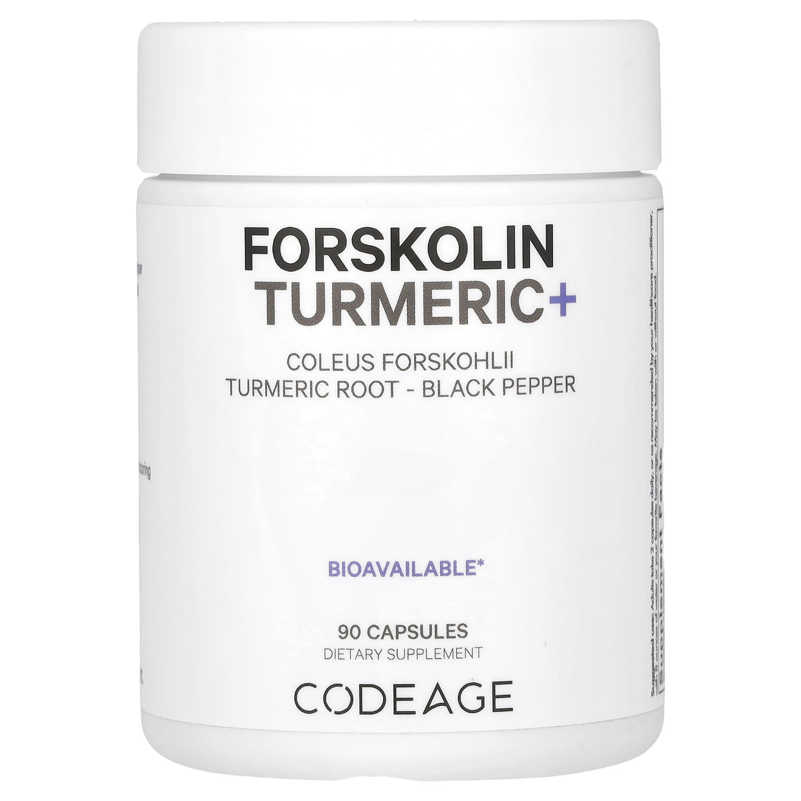 Codeage, Forskolin Turmeric+, 90 Capsules