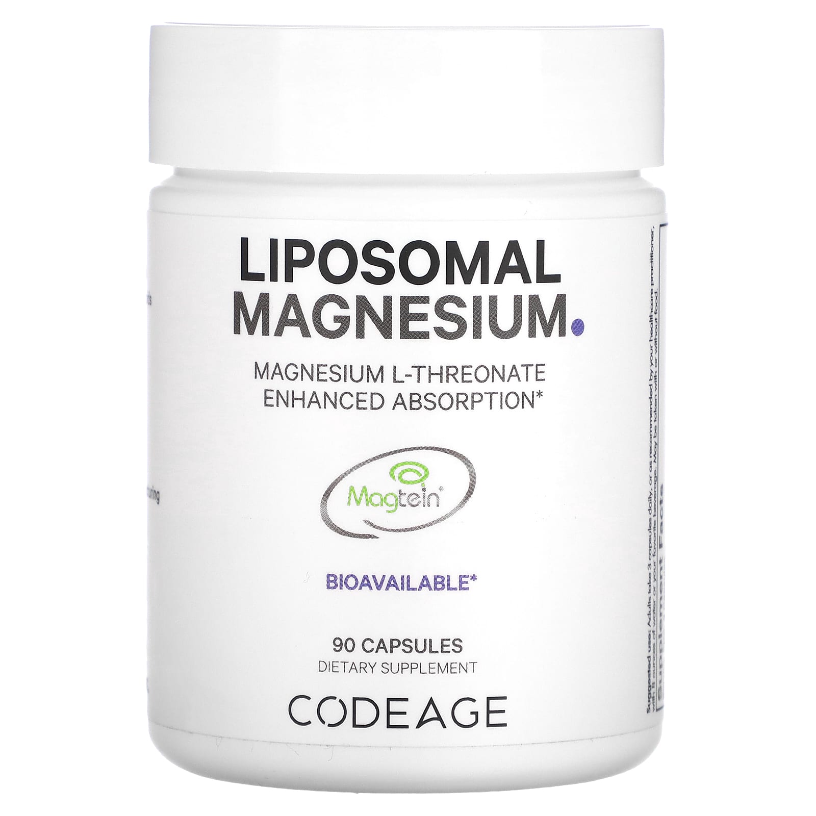 Codeage, Liposomal Magnesium L-Threonate, 90 Capsules - B0CD889W72