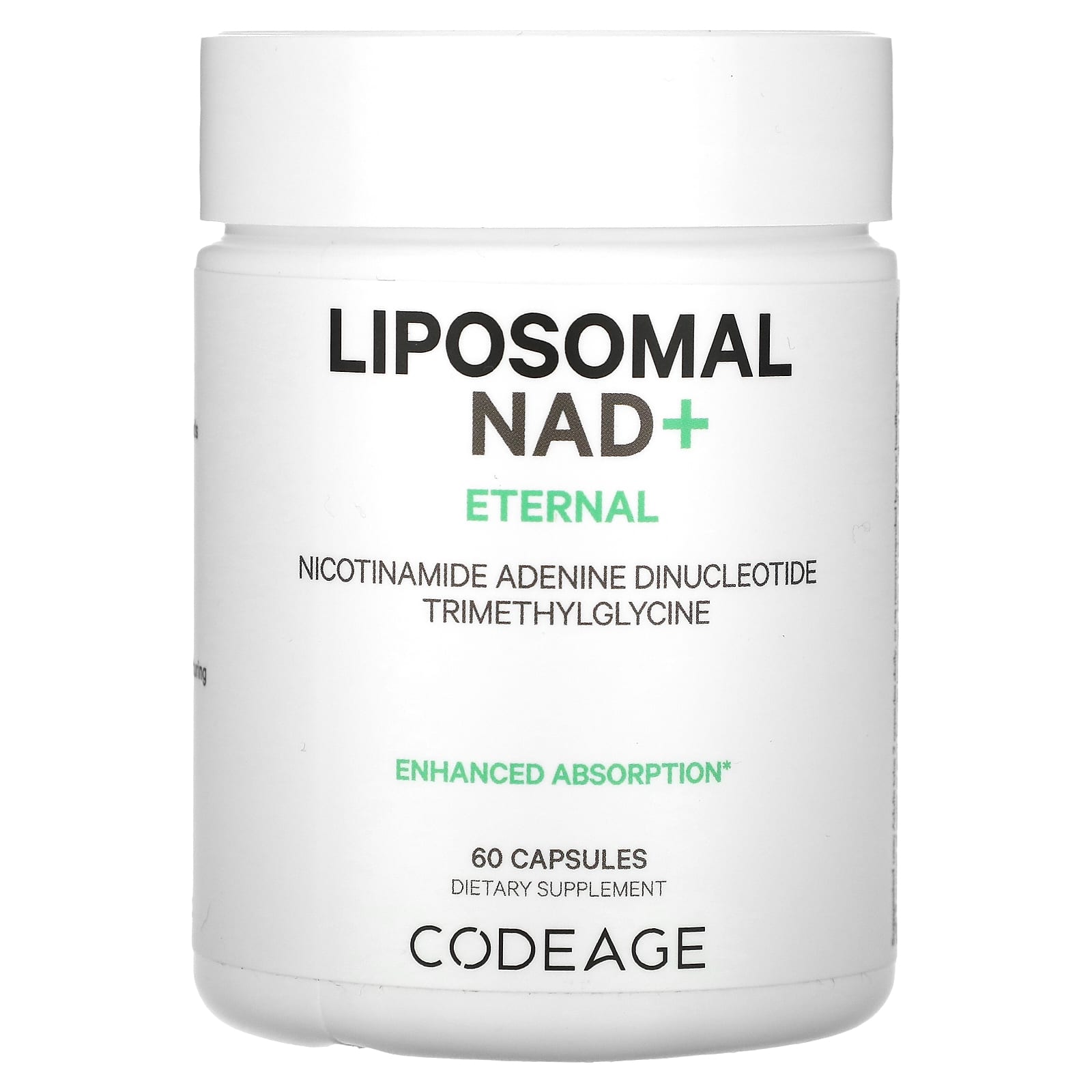 Codeage, Liposomal NAD+, Eternal, Nicotinamide Adenine Dinucleotide Trimethylglycine, 60 Capsules - B0C4FYSPZ9