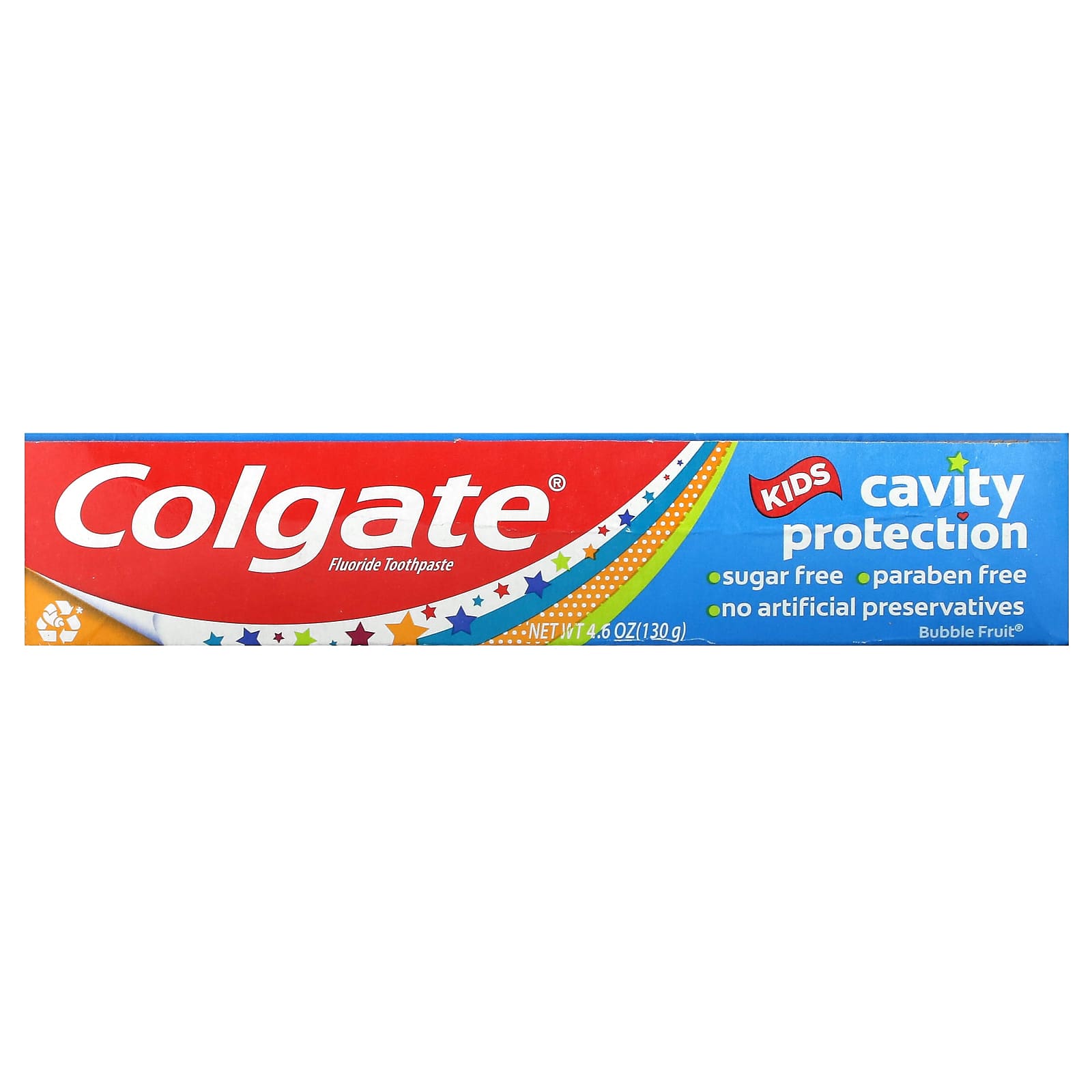 Colgate, Kids, Cavity Protection Fluoride Toothpaste, Bubble Fruit, 4.6 oz (130 g) - B00IAH1A40