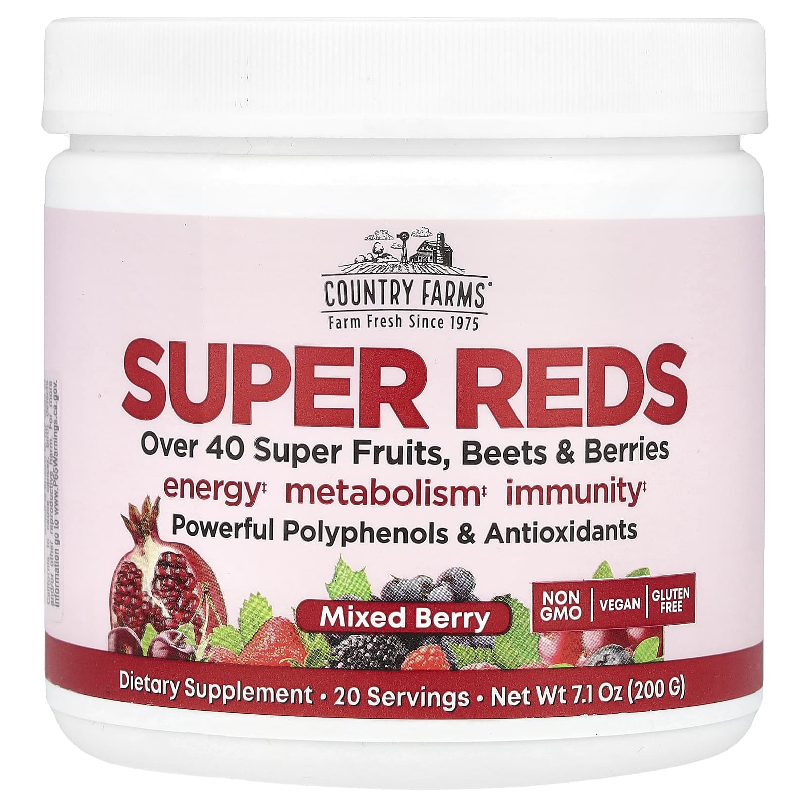 Country Farms, Super Reds, Mixed Berry, 7.1 oz (200 g) - B0777C3N81