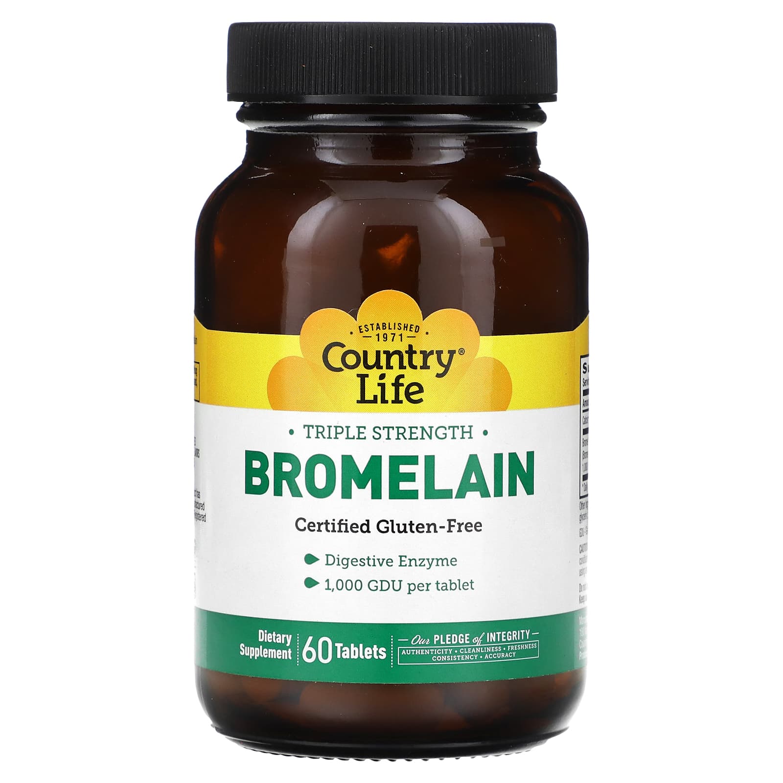 Country Life, Bromelain, Triple Strength, 60 Tablets - B00014JQKA
