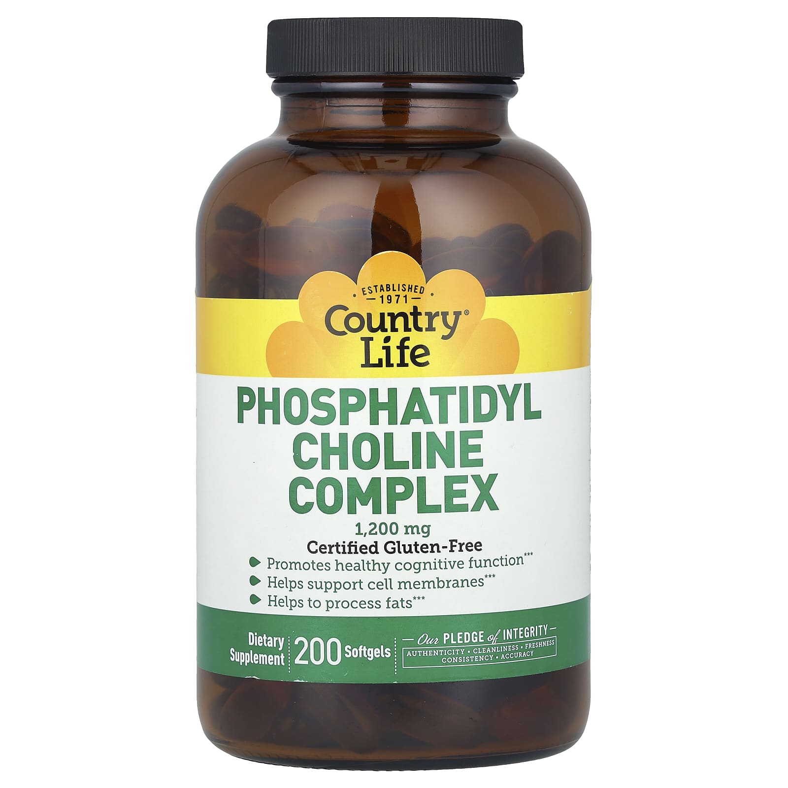 Country Life, Phosphatidyl Choline Complex, 1,200 mg, 200 Softgels