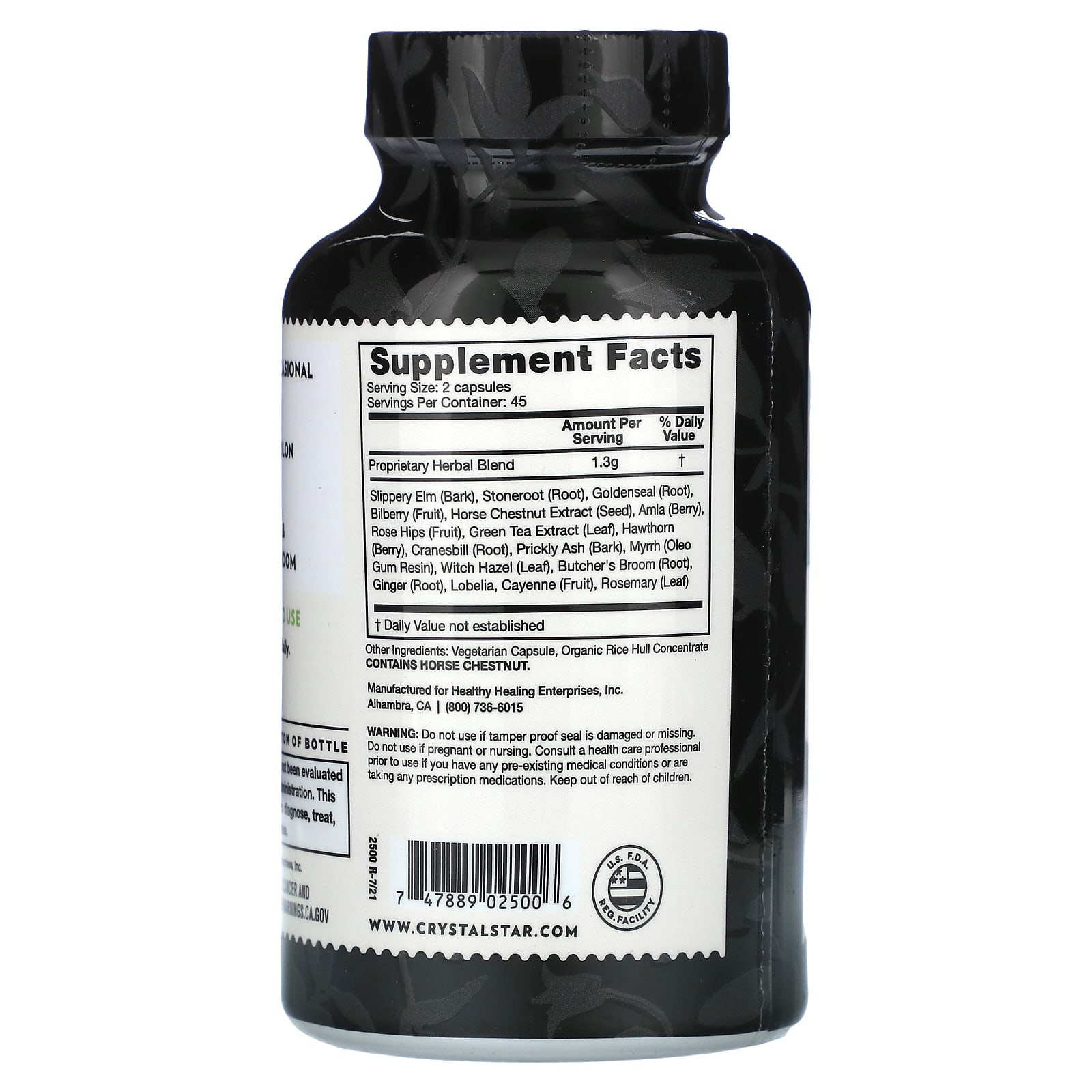 Crystal Star, Hemr-Ez Relief, 90 Vegetarian Capsules - B000Z95N44