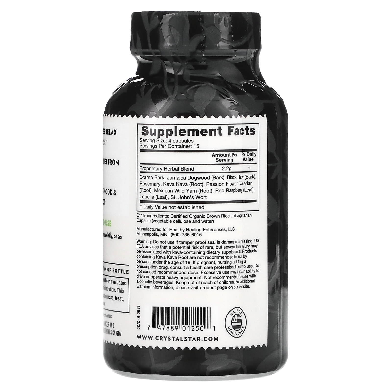 Crystal Star, Muscle Relax, 60 Vegetarian Capsules - B00028LOWI