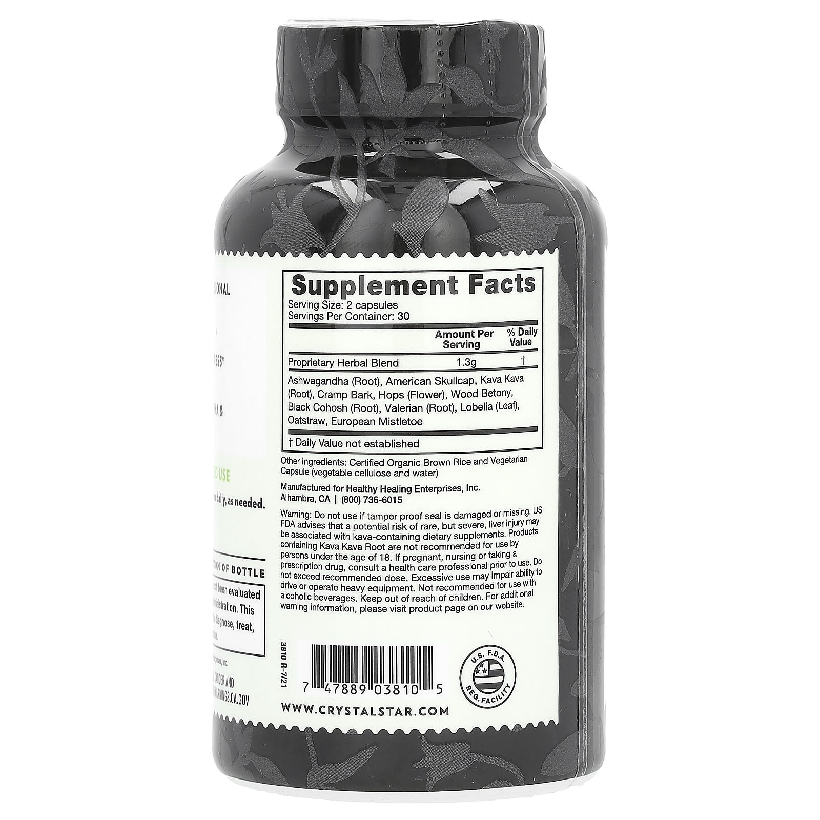 Crystal Star, Relax, 60 Vegetarian Capsules - B00028LVQ2