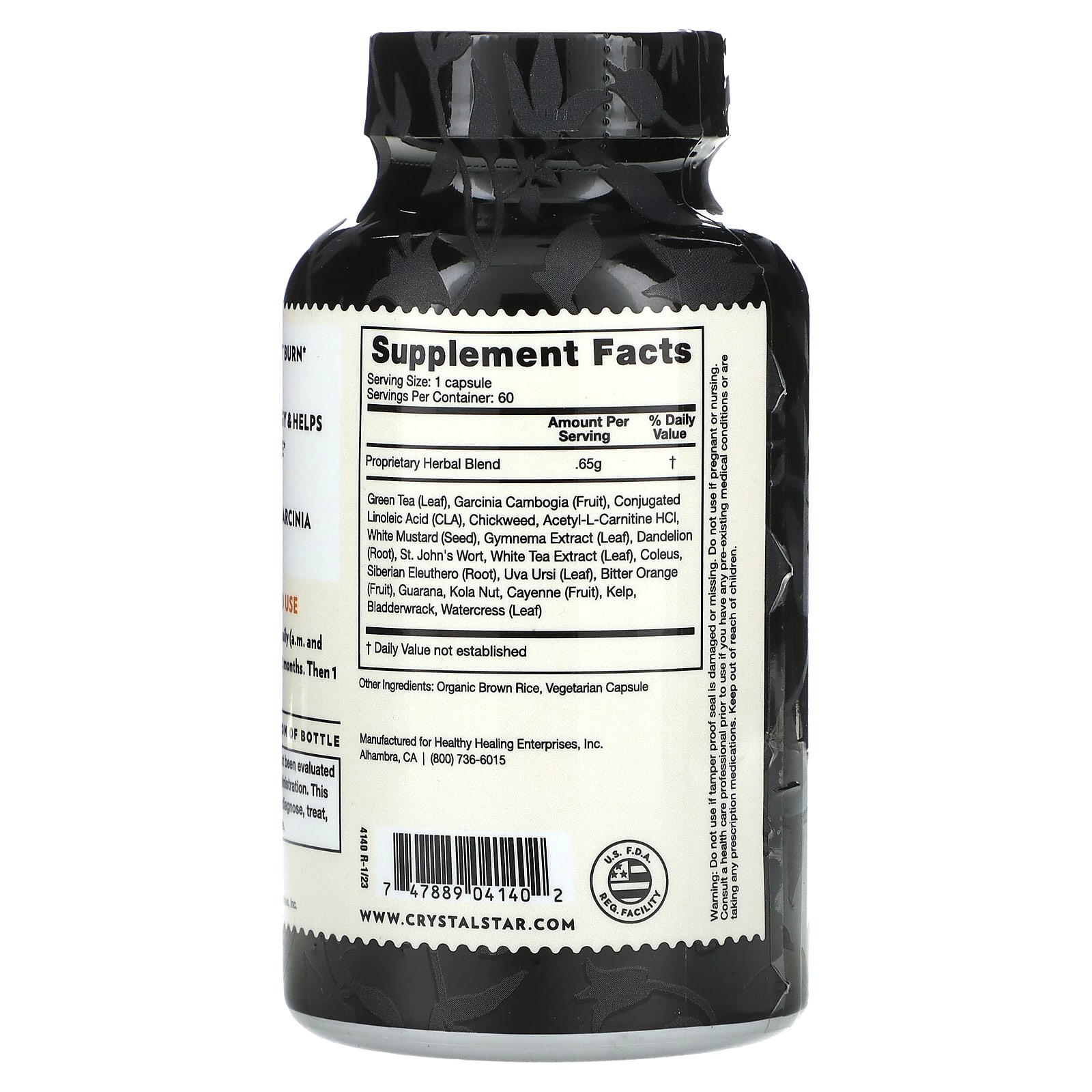 Crystal Star, Thin After 40, 60 Vegetarian Capsules - 