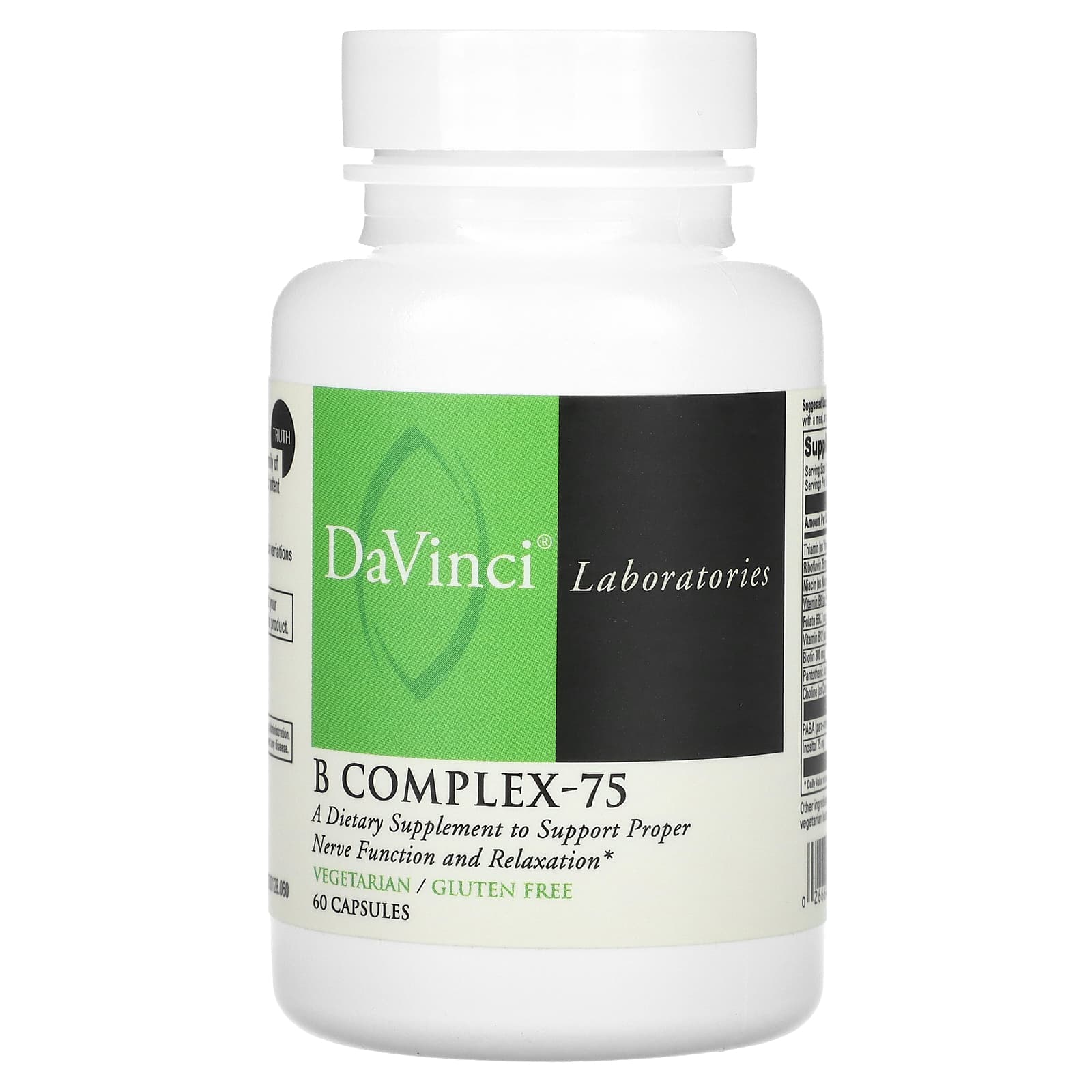 DaVinci Laboratories of Vermont, B Complex-75, 60 Capsules - B00014J6QE