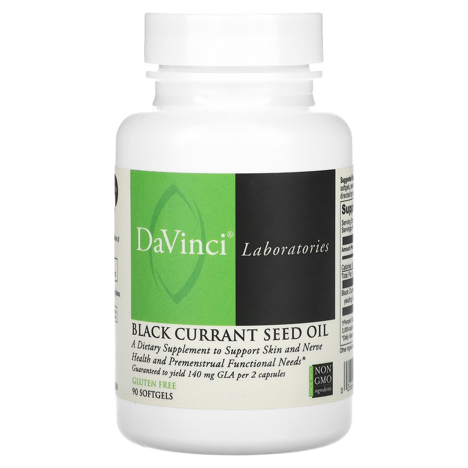 DaVinci Laboratories of Vermont, Black Currant Seed Oil, 90 Softgels