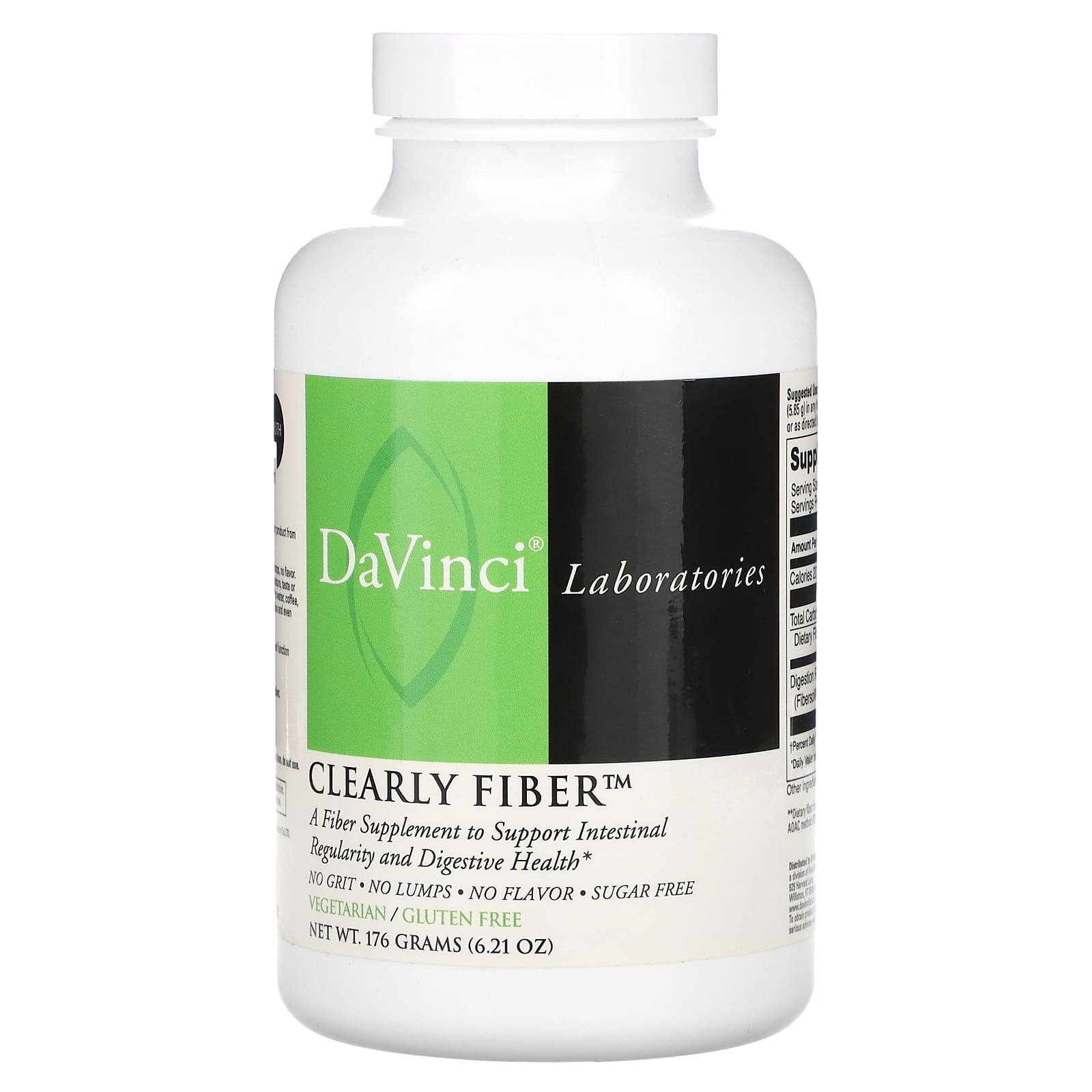 DaVinci Laboratories of Vermont, Clearly Fiber, 6.21 oz (176 g)