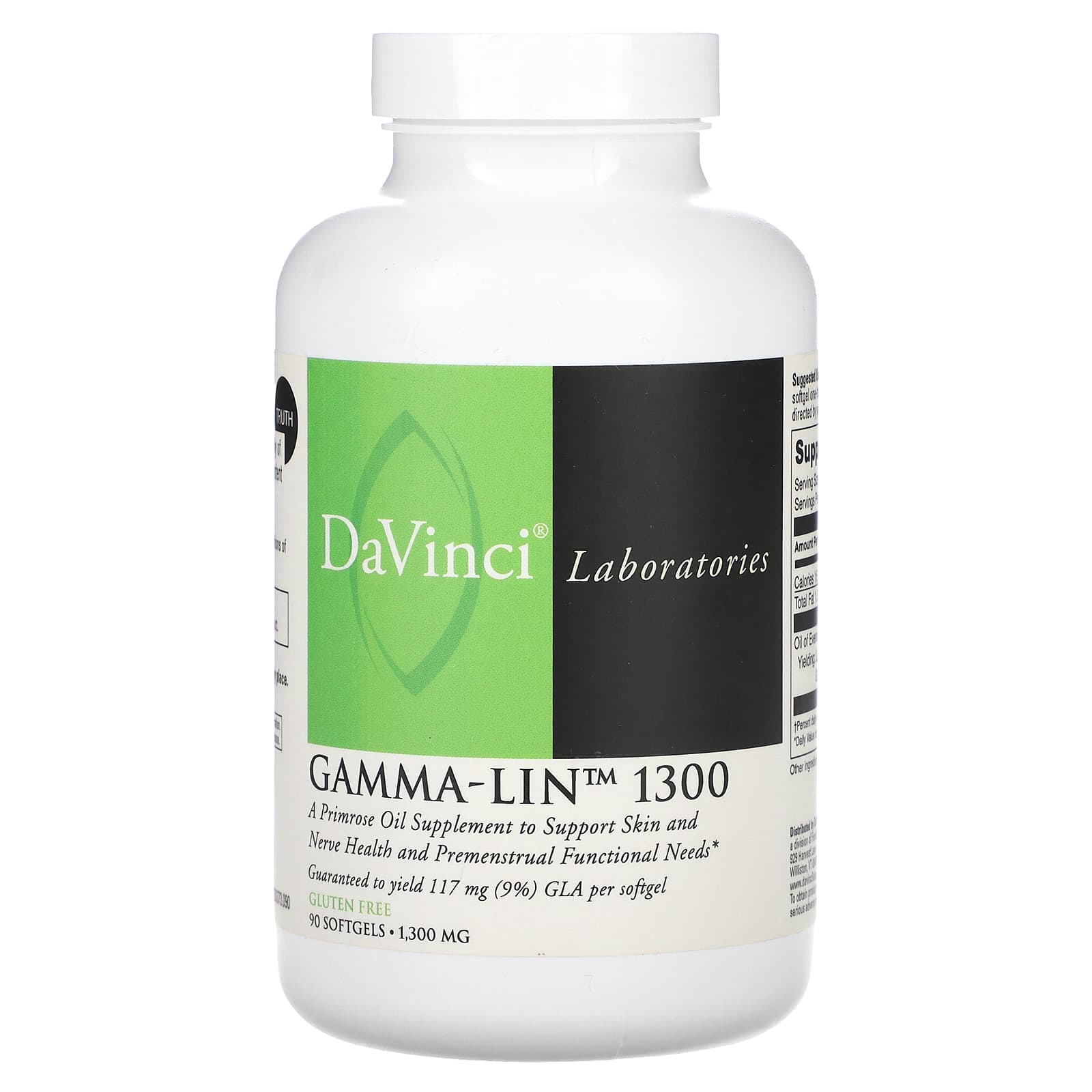 DaVinci Laboratories of Vermont, Gamma-Lin 1300, 1,300 mg, 90 Softgel - B0007A2F8I