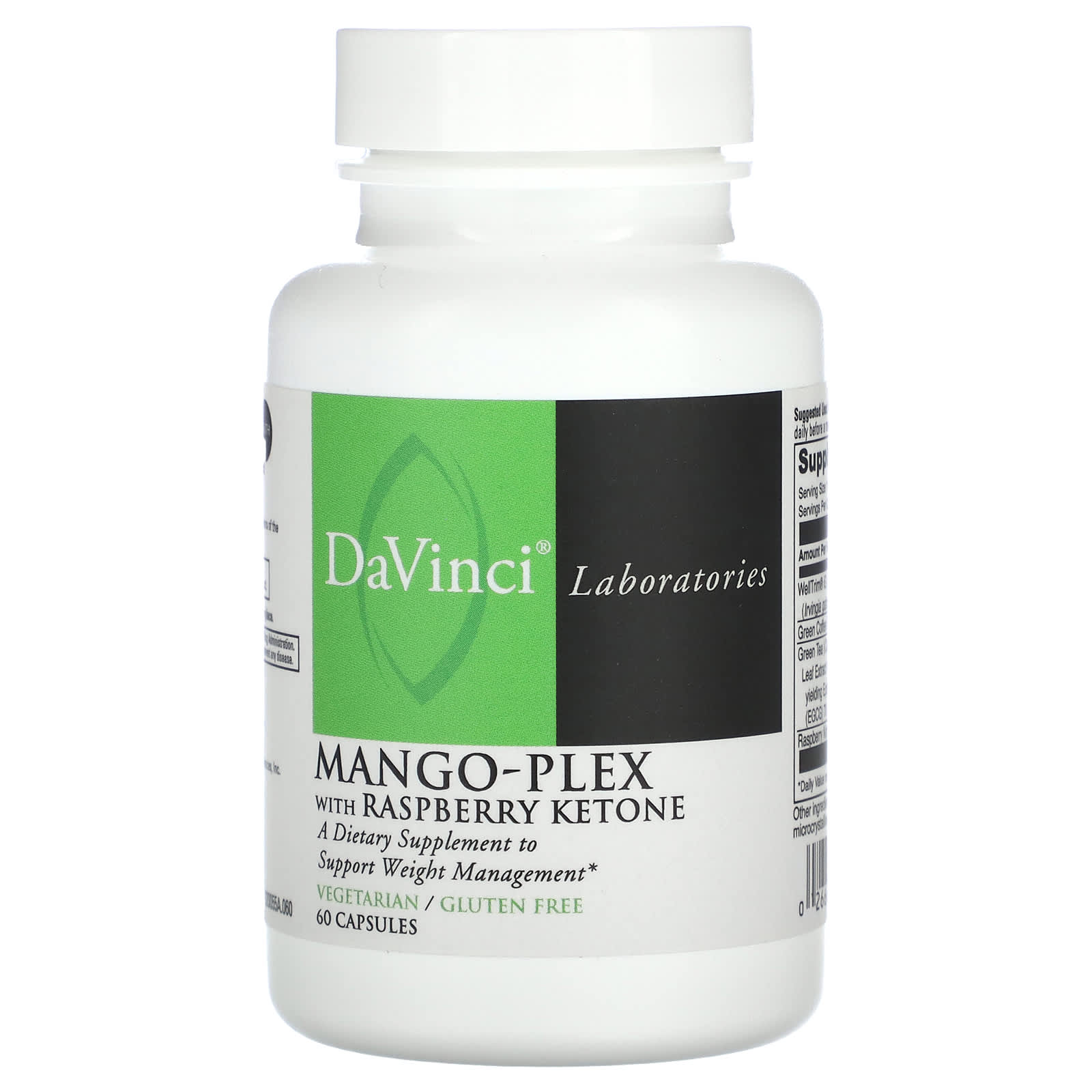 DaVinci Laboratories of Vermont, Mango-Plex with Raspberry Ketone, 60 Capsules - 