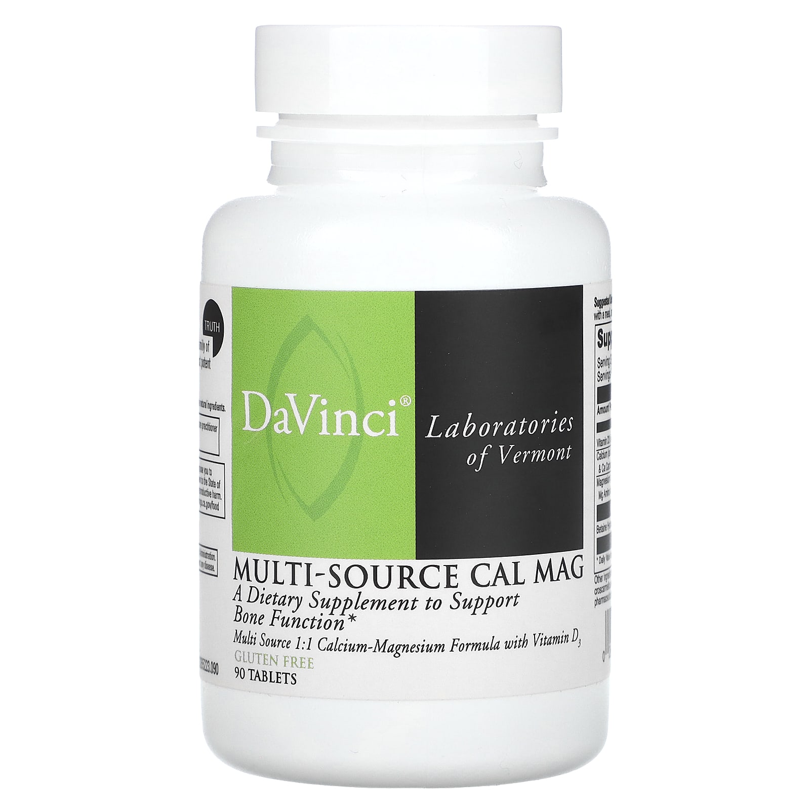 DaVinci Laboratories of Vermont, Multi-Source Cal Mag, 90 Tablets - 