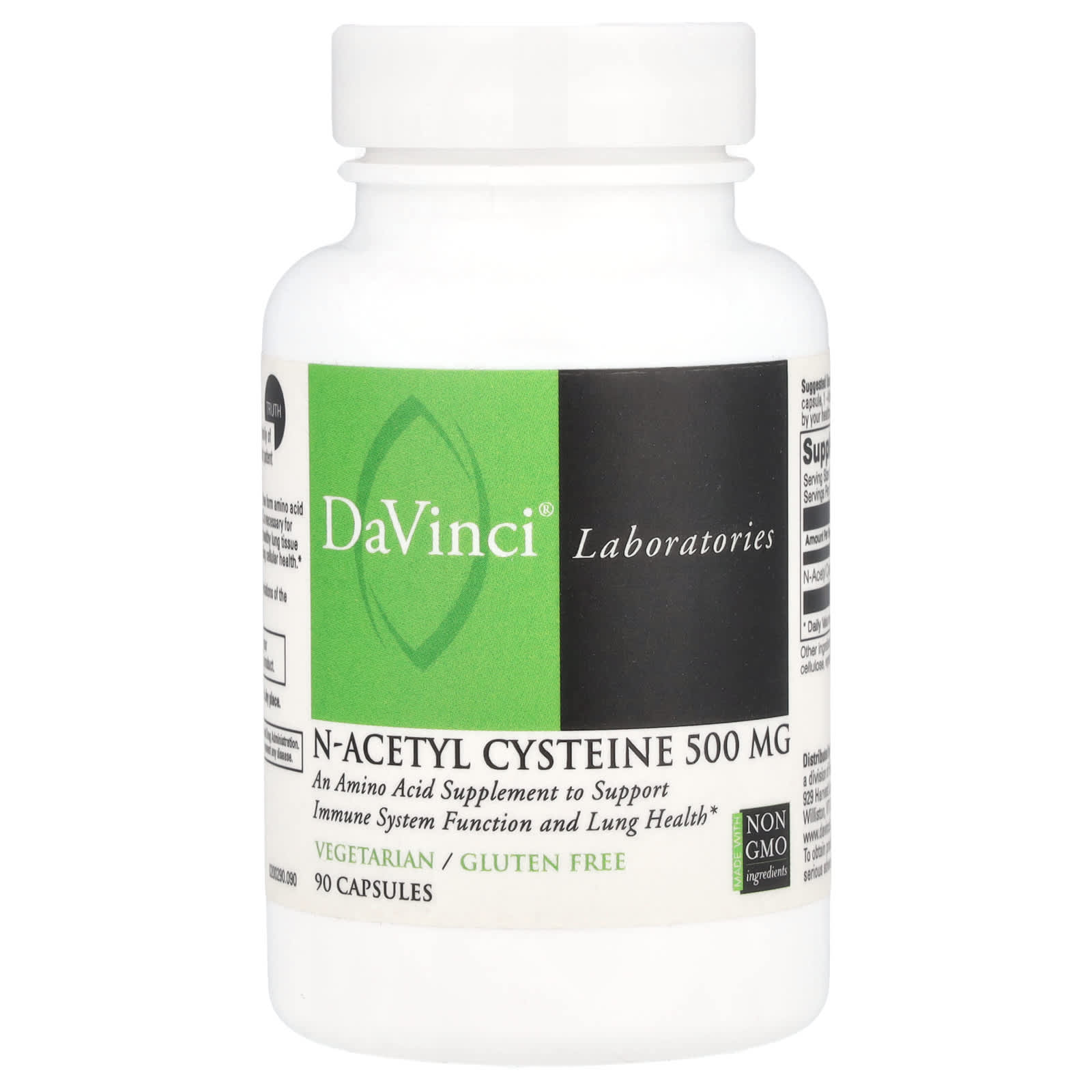 DaVinci Laboratories of Vermont, N-Acetyl Cysteine, 500 mg, 90 Capsules - B003NRR50A