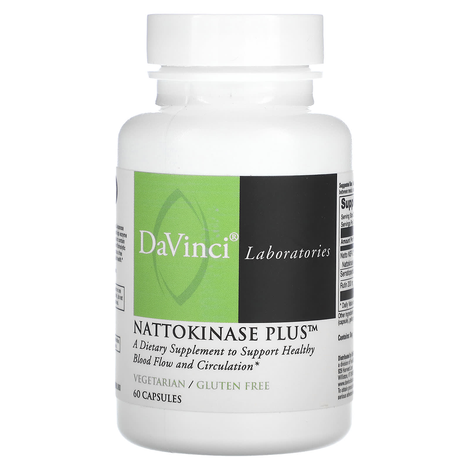DaVinci Laboratories of Vermont, Nattokinase Plus, 60 Capsules - B002ONRN6A