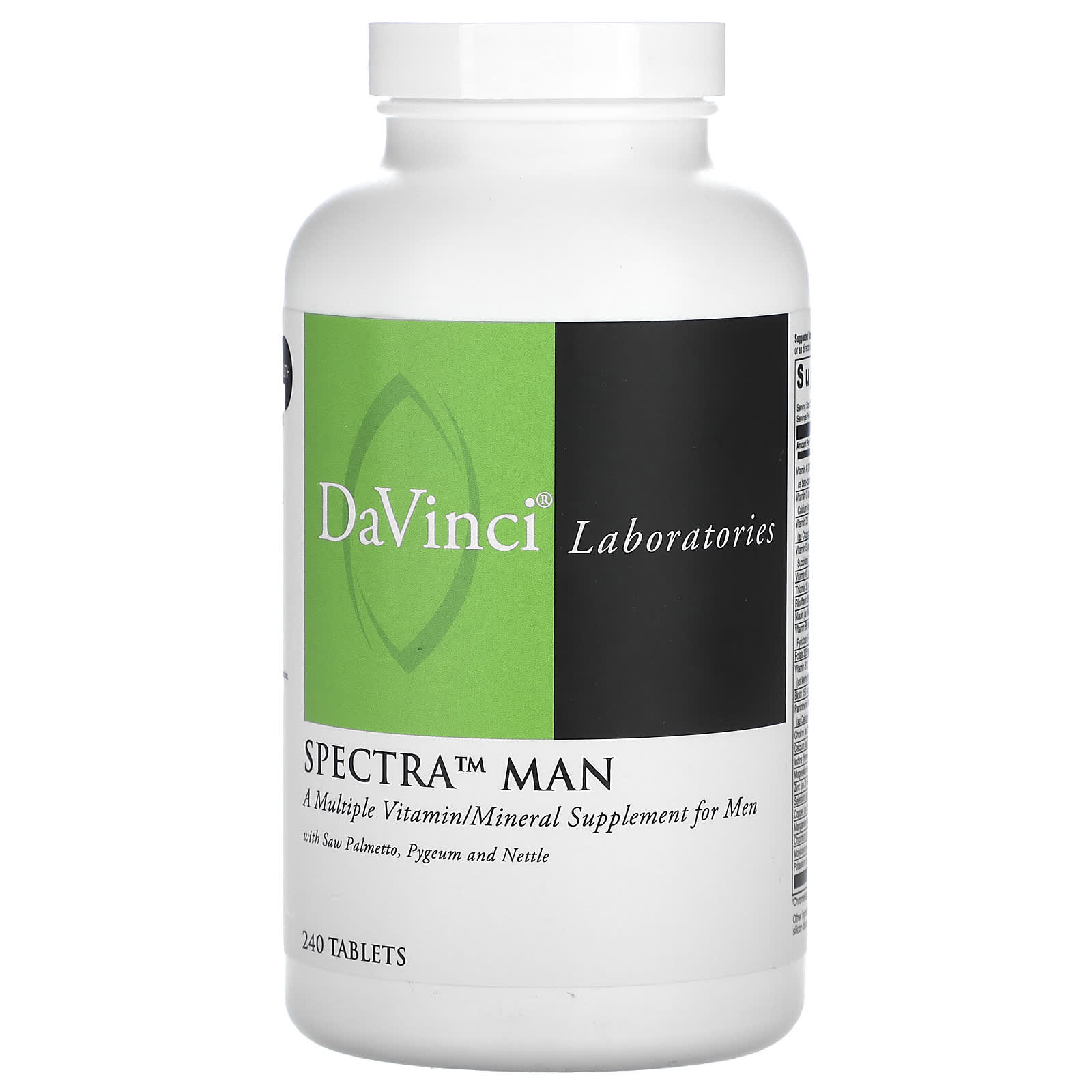 DaVinci Laboratories, Spectra Man, Multiple Vitamin/Mineral, 240 Tablets - B09V88HMX5