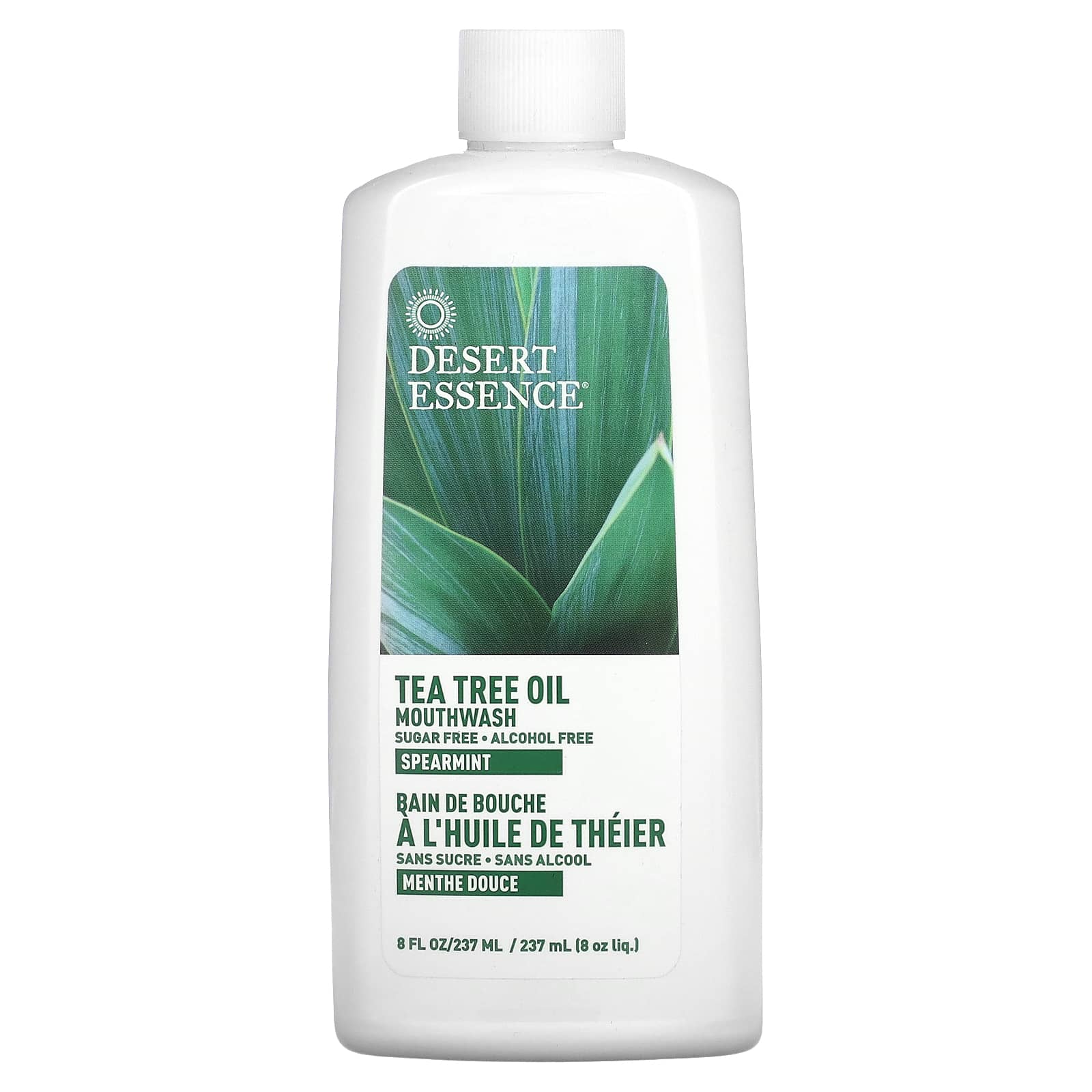 Desert Essence, Tea Tree Oil Mouthwash, Spearmint , 8 fl oz (237 ml) - B0000B11UX