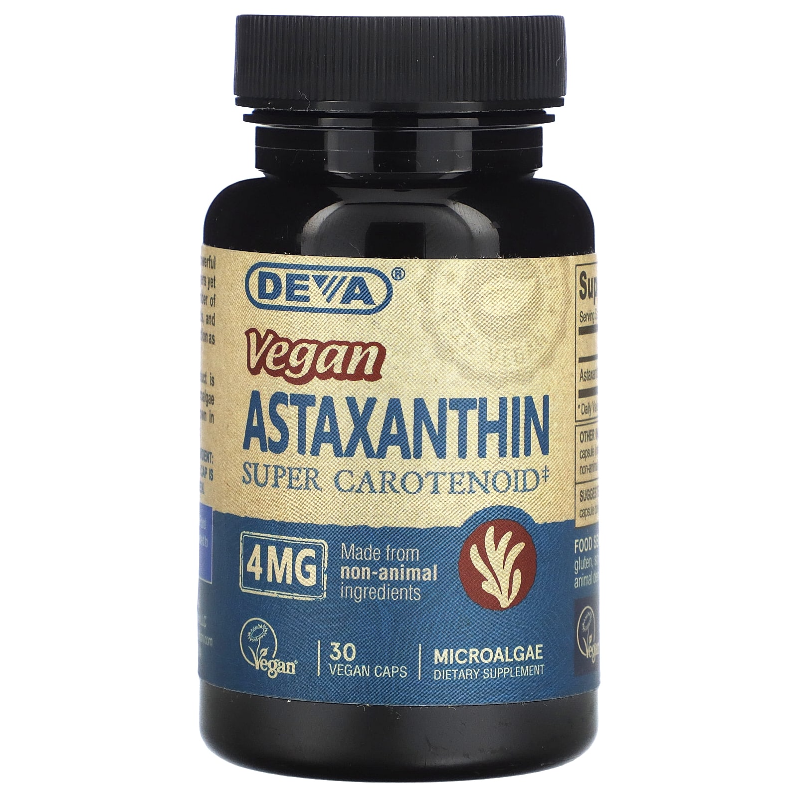 Deva, Vegan, Astaxanthin, 4 mg, 30 Vegan Caps - B001GAOHUM