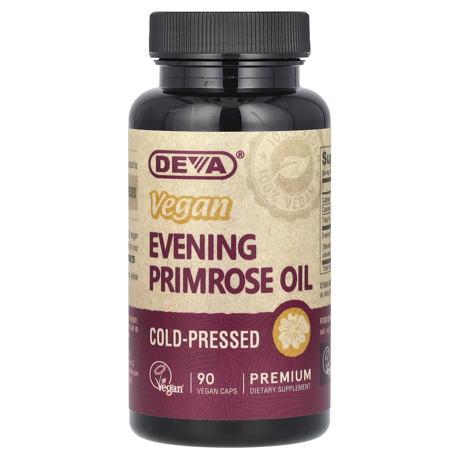 Deva, Vegan Evening Primrose Oil, 90 Vegan Caps - B002XDQSTE