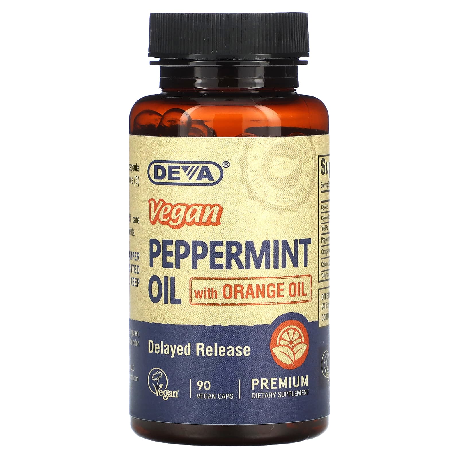 Deva, Vegan Peppermint Oil, 90 Vegan Caps - B01DTHX4WQ