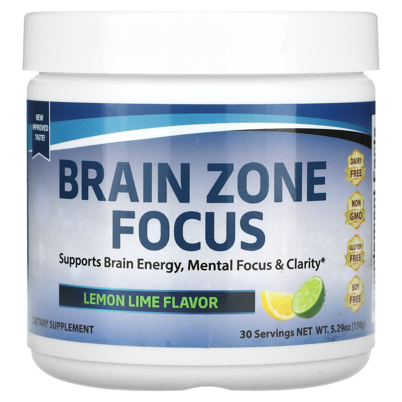 Divine Health, Brain Zone Focus, Lemon Lime, 5.29 oz (150 g) - B0BSN11QRT