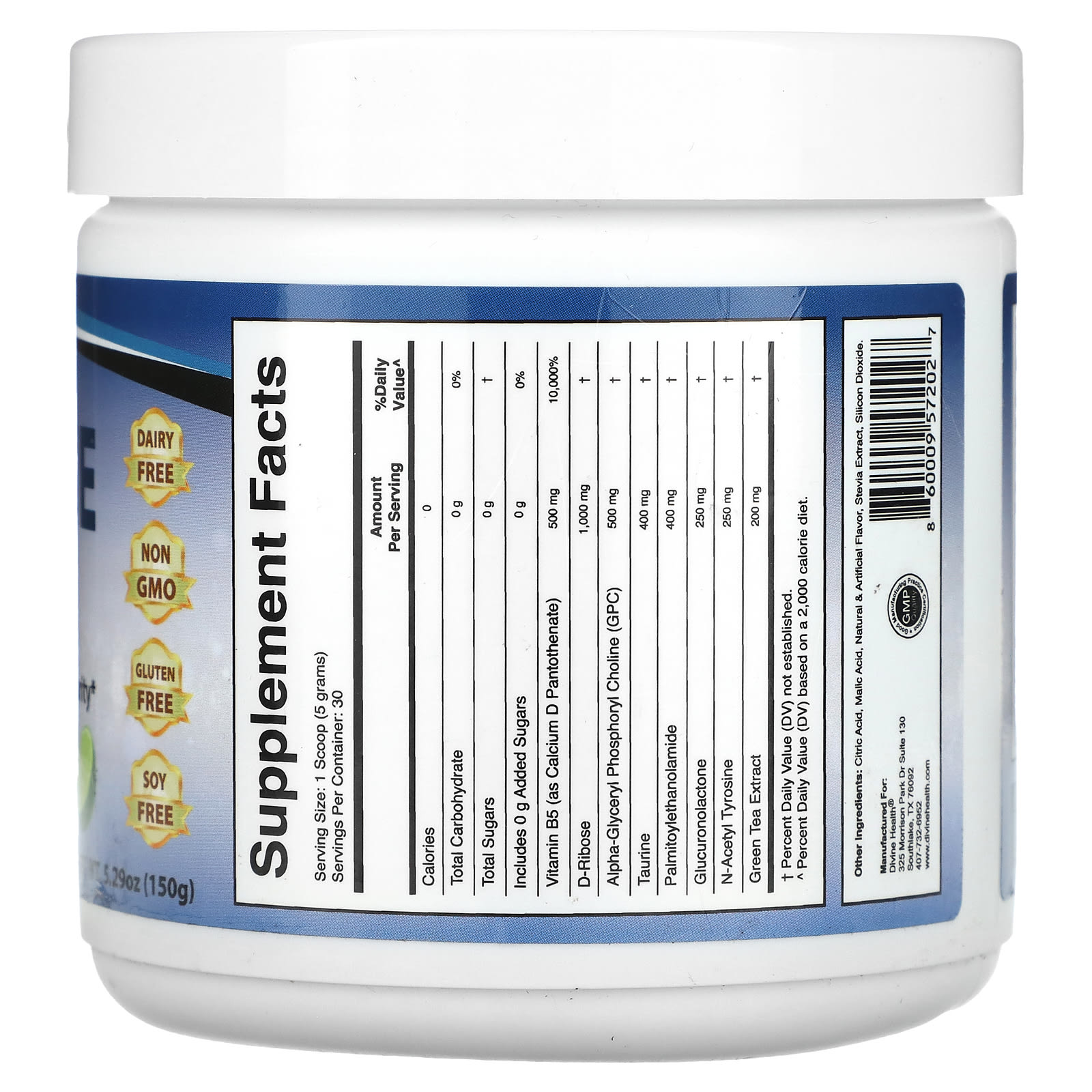 Divine Health, Brain Zone Focus, Lemon Lime, 5.29 oz (150 g) - B0BSN11QRT