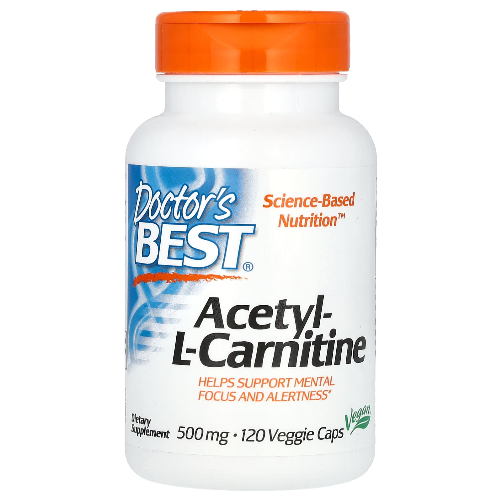 Doctor's Best, Acetyl-L-Carnitine, 1,000 mg, 120 Veggie Caps (500 mg per Capsule) - B000NRXO8A