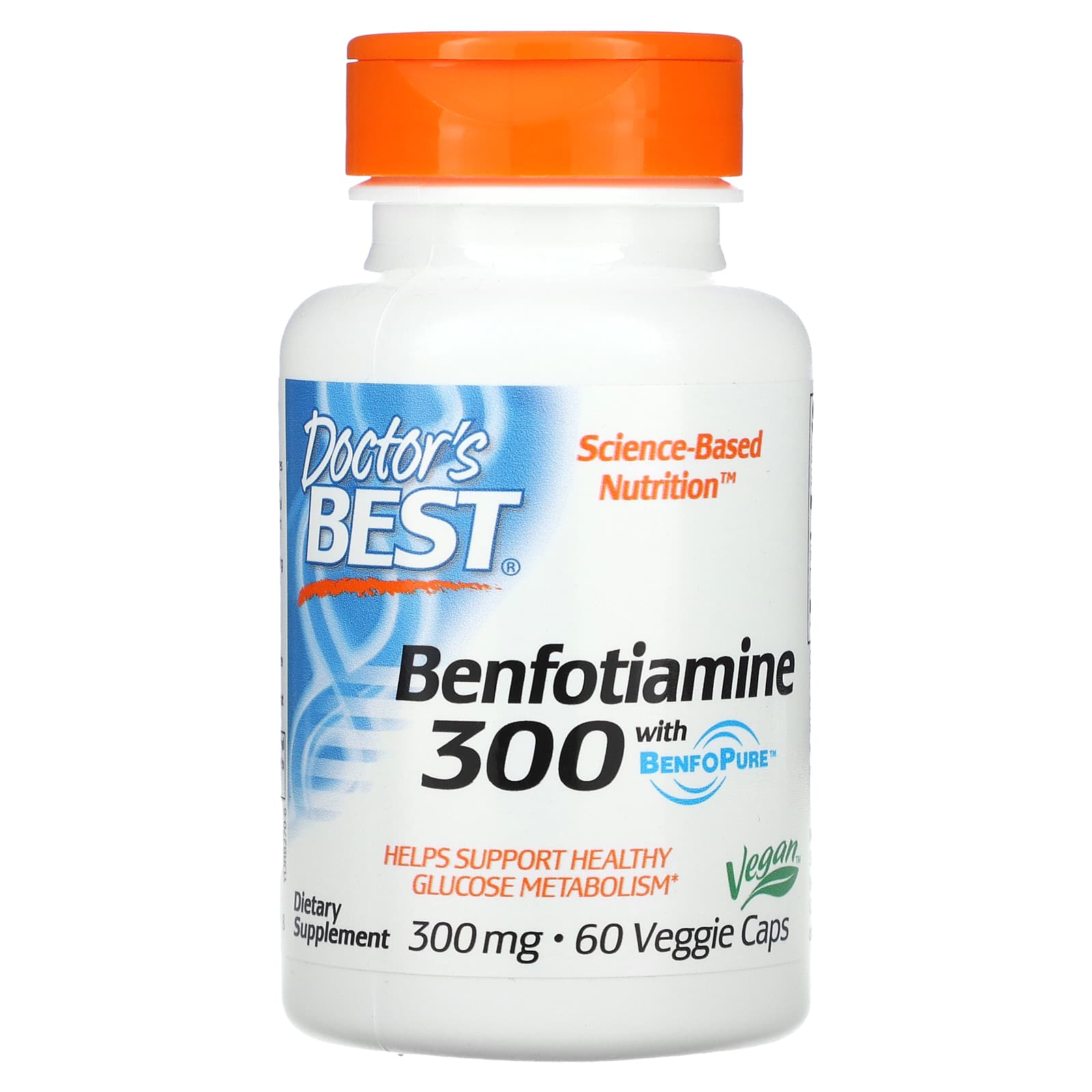Doctor's Best, Benfotiamine 300 with BenfoPure, 300 mg, 60 Veggie Caps - B006HW5J9C