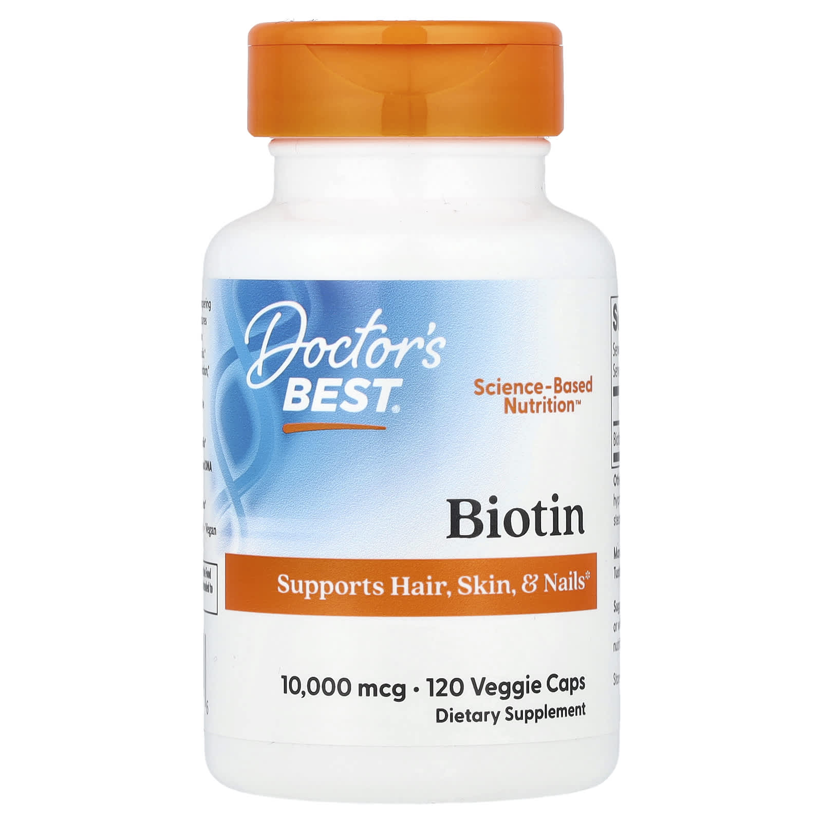 Doctor's Best, Biotin, 10,000 mcg, 120 Veggie Caps - B00Q8MHDCM