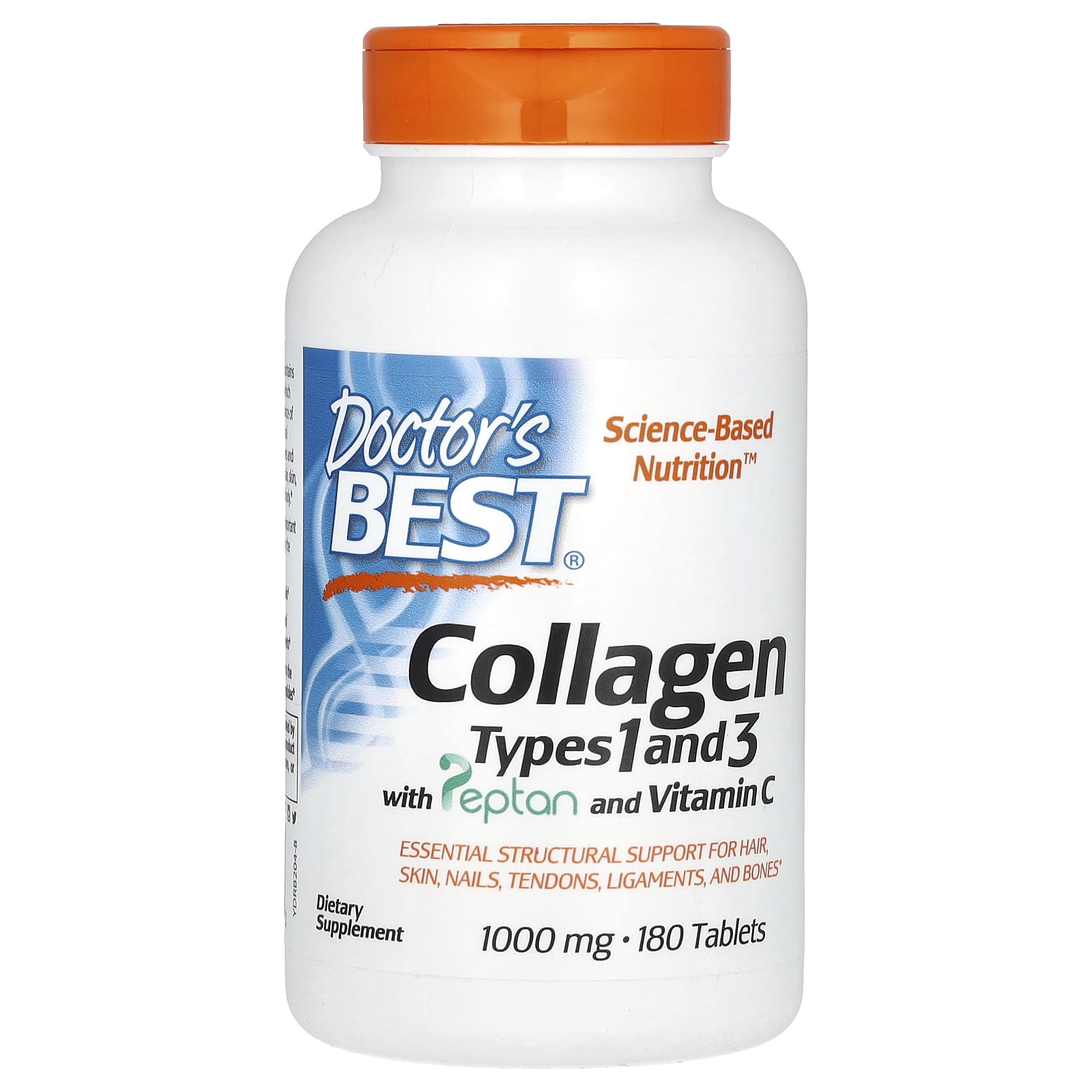 Doctor's Best, Collagen Types 1 and 3 with Peptan and Vitamin C, 180 Tablets - B002PDGDH4