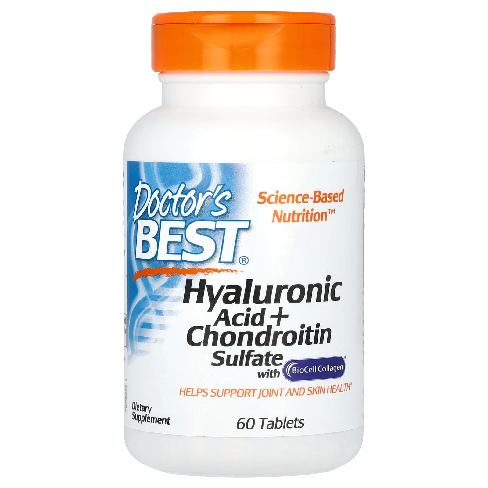 Doctor's Best, Hyaluronic Acid + Chondroitin Sulfate with BioCell Collagen, 60 Tablets - B005KVDWOA