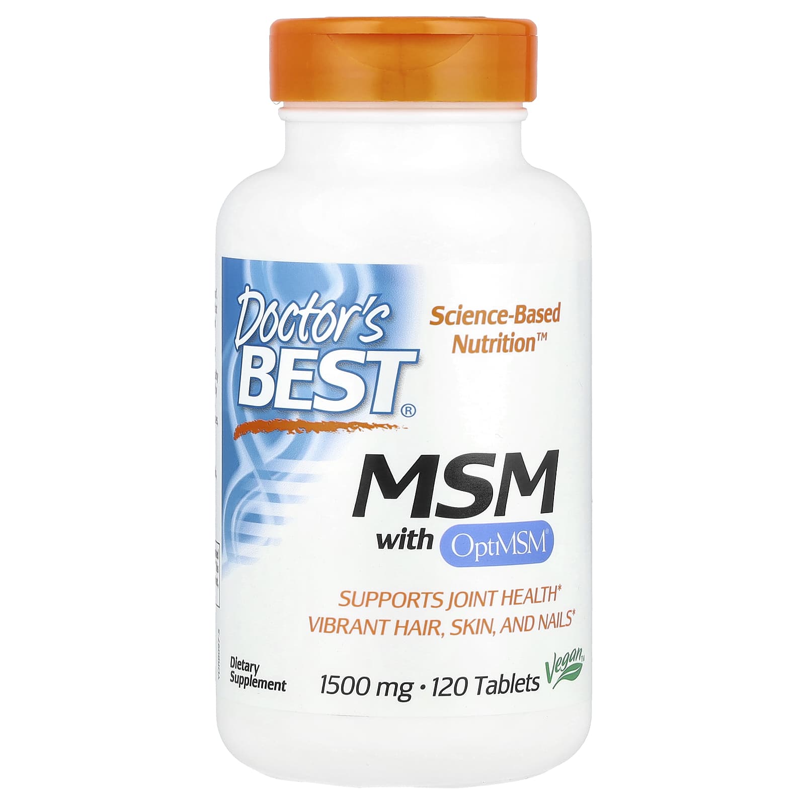 Doctor's Best, MSM with OptiMSM®, 1,500 mg, 120 Tablets - B000NRXNRC
