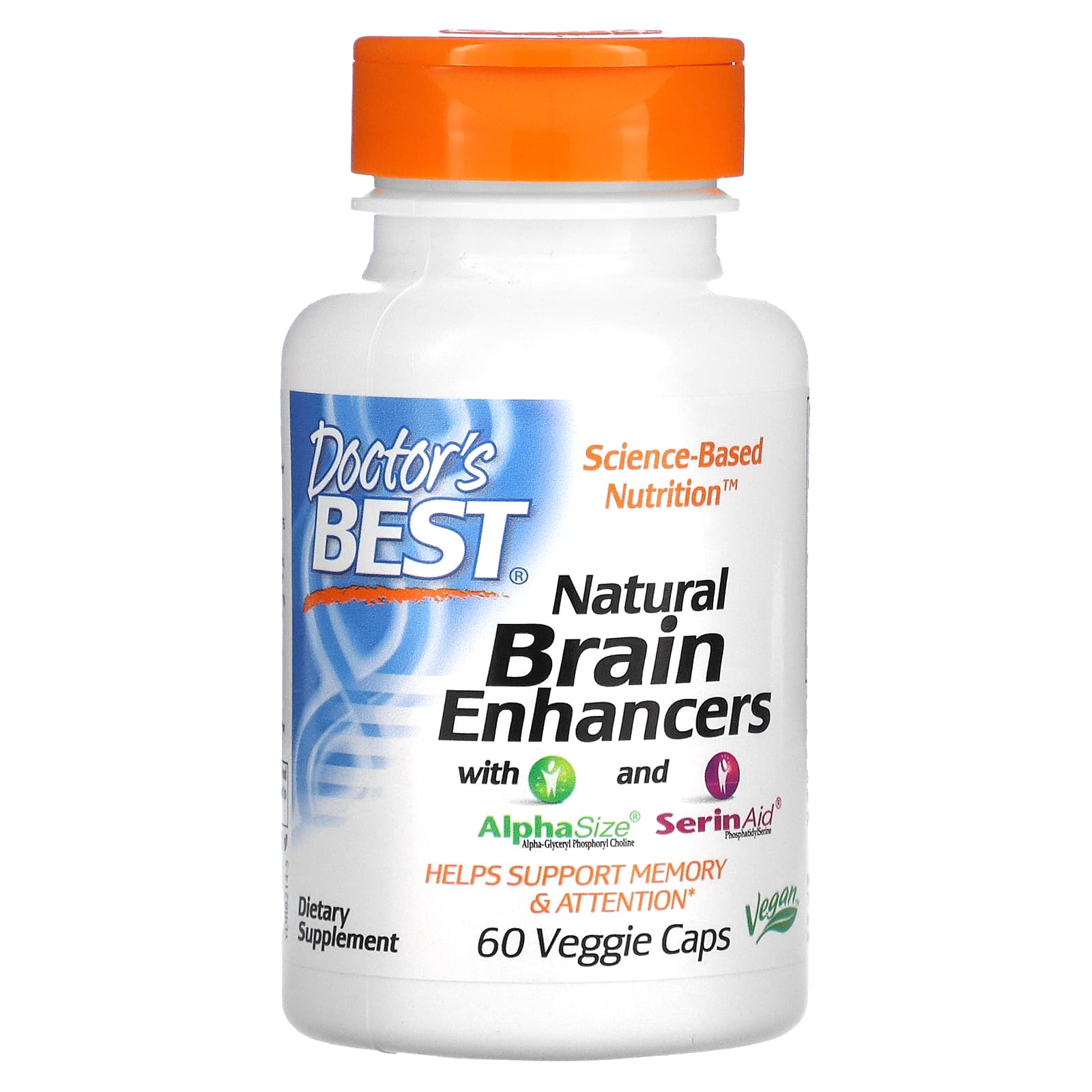 Doctor's Best, Natural Brain Enhancers with AlphaSize and SerinAid, 60 Veggie Caps - B00309ZDHS