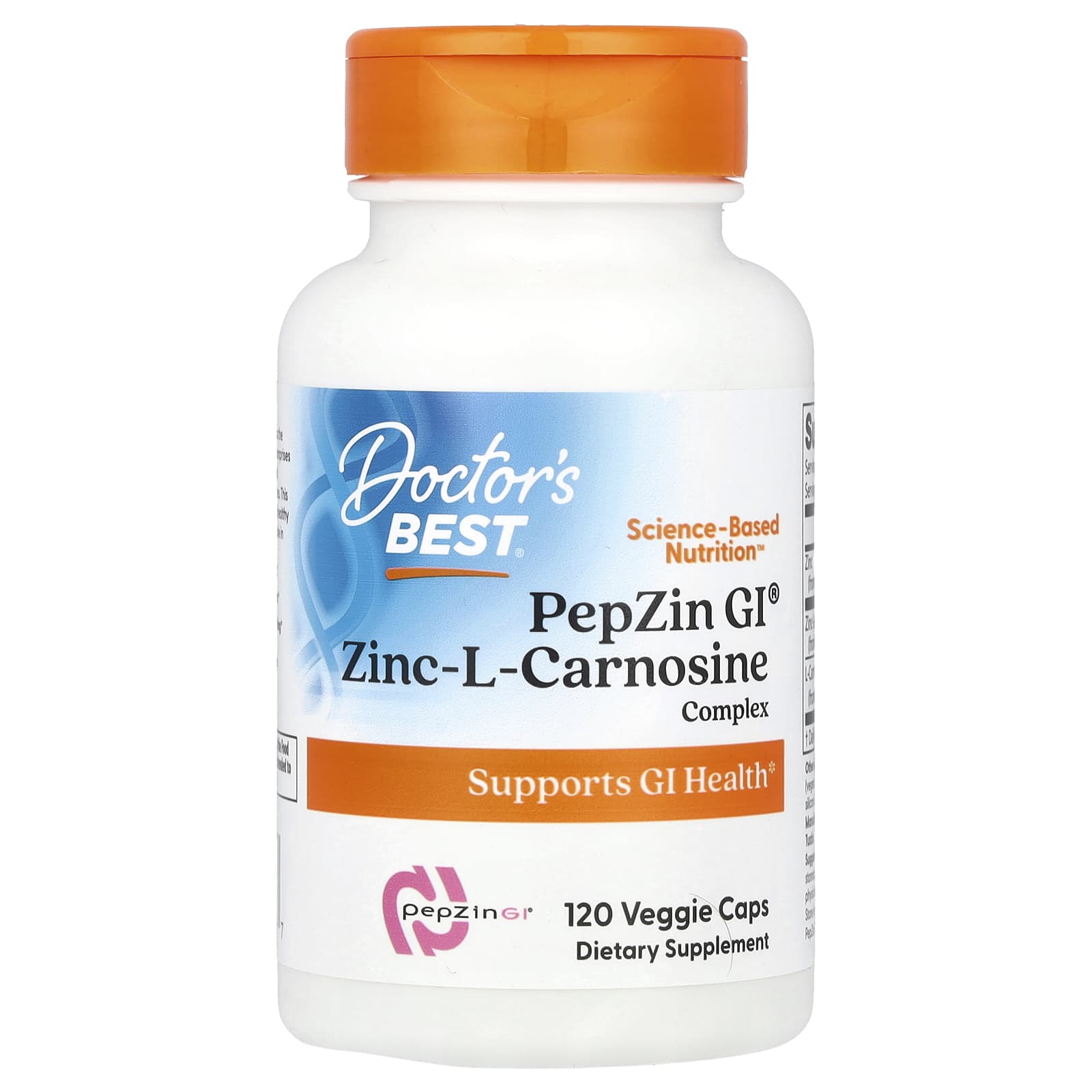 Doctor's Best, PepZin GI®, Zinc-L-Carnosine Complex, 120 Veggie Caps - B0035BYOSA